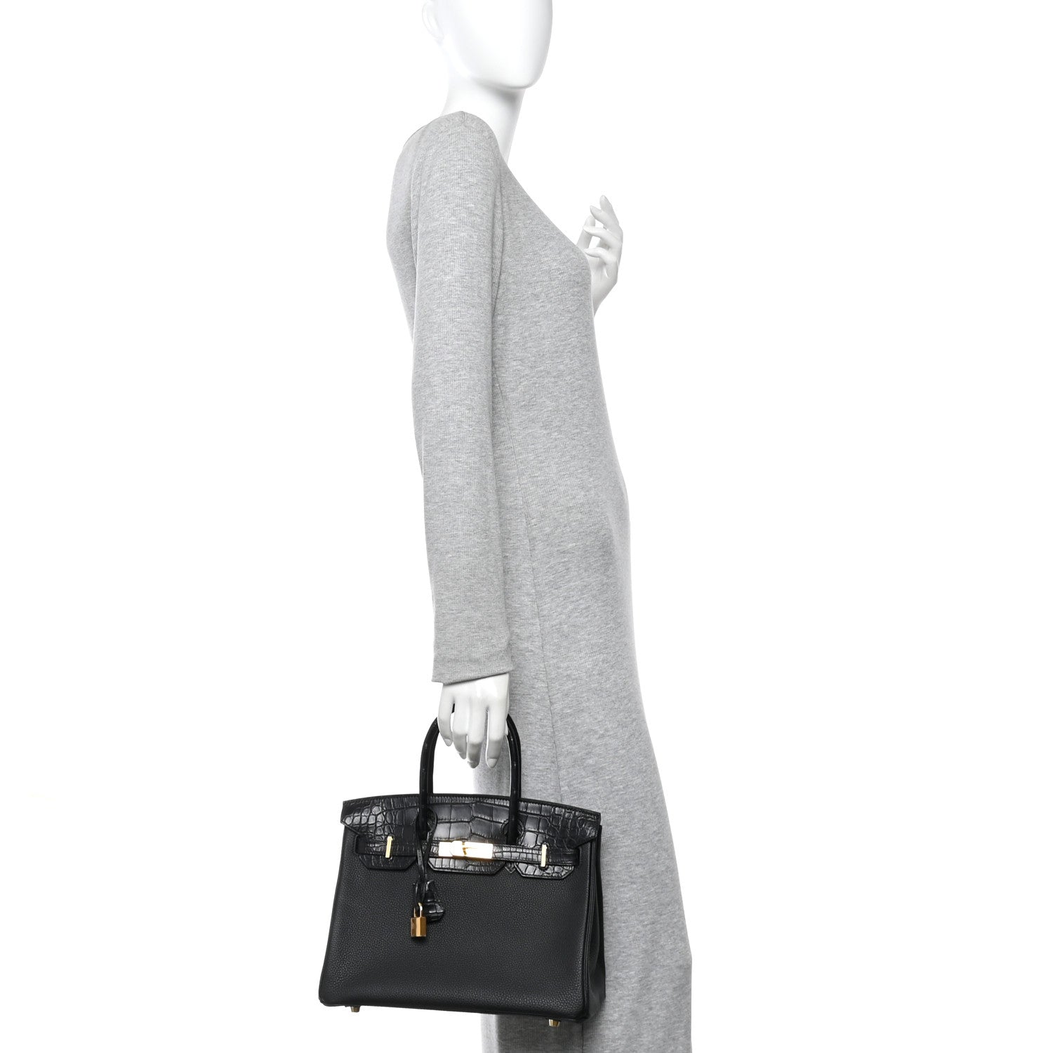 Togo Matte Alligator Birkin Touch 30 Black