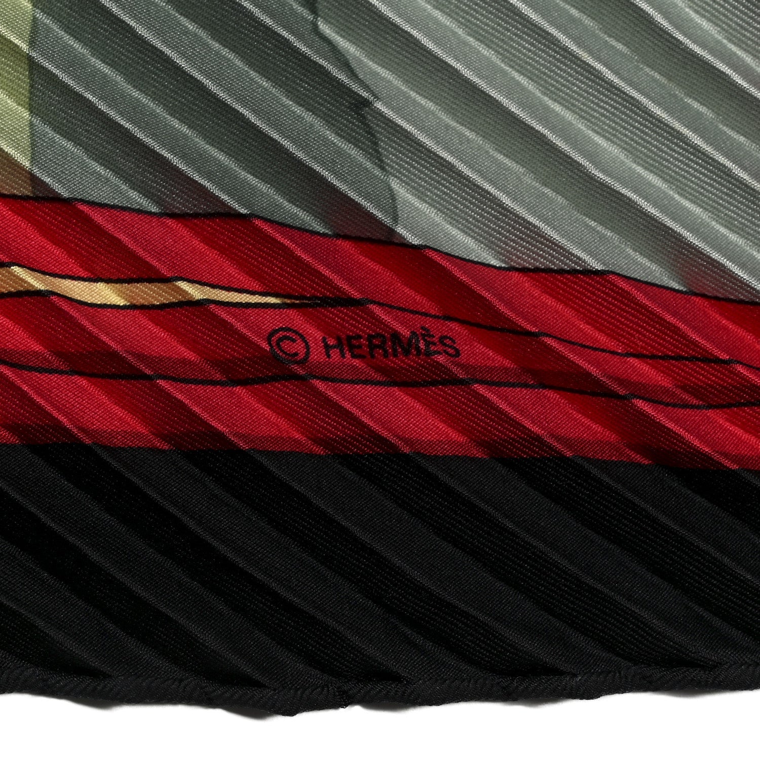 Silk Plisse Atteleges Scarf 90