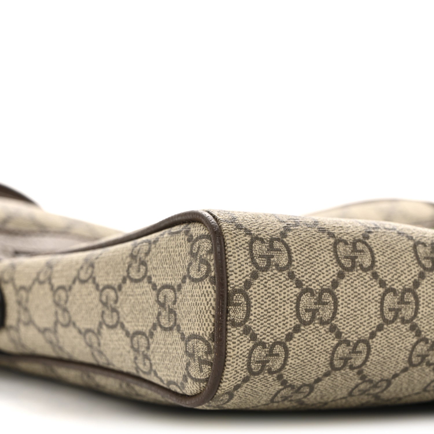 GG Supreme Monogram Web Medium Ophidia Messenger Bag Brown