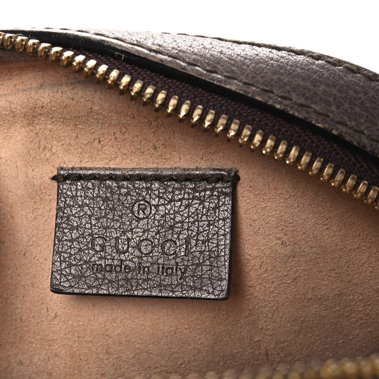 GG Supreme Monogram Web Mini Ophidia Round Shoulder Bag Brown