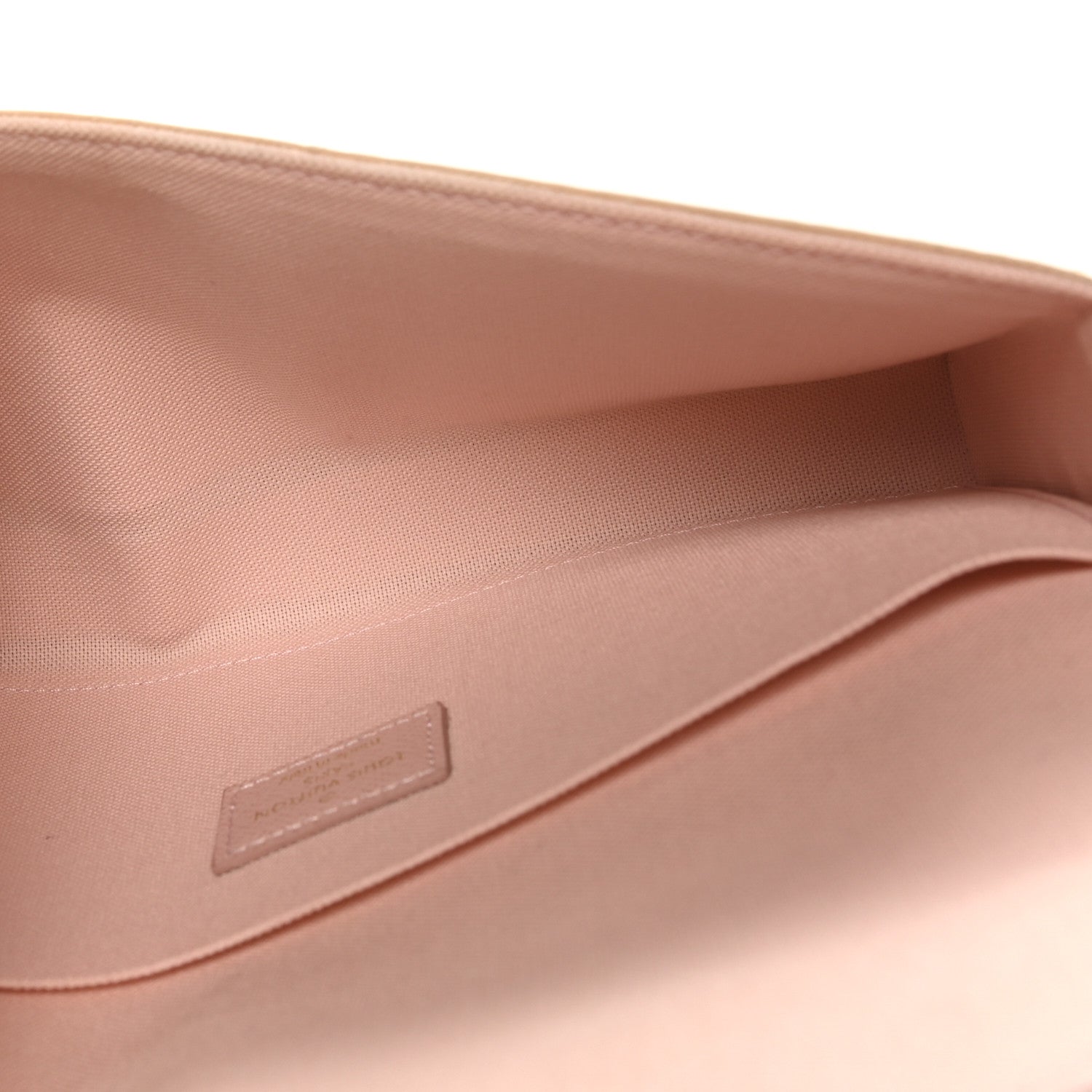 Damier Azur Pochette Felicie Chain Wallet Rose Ballerine