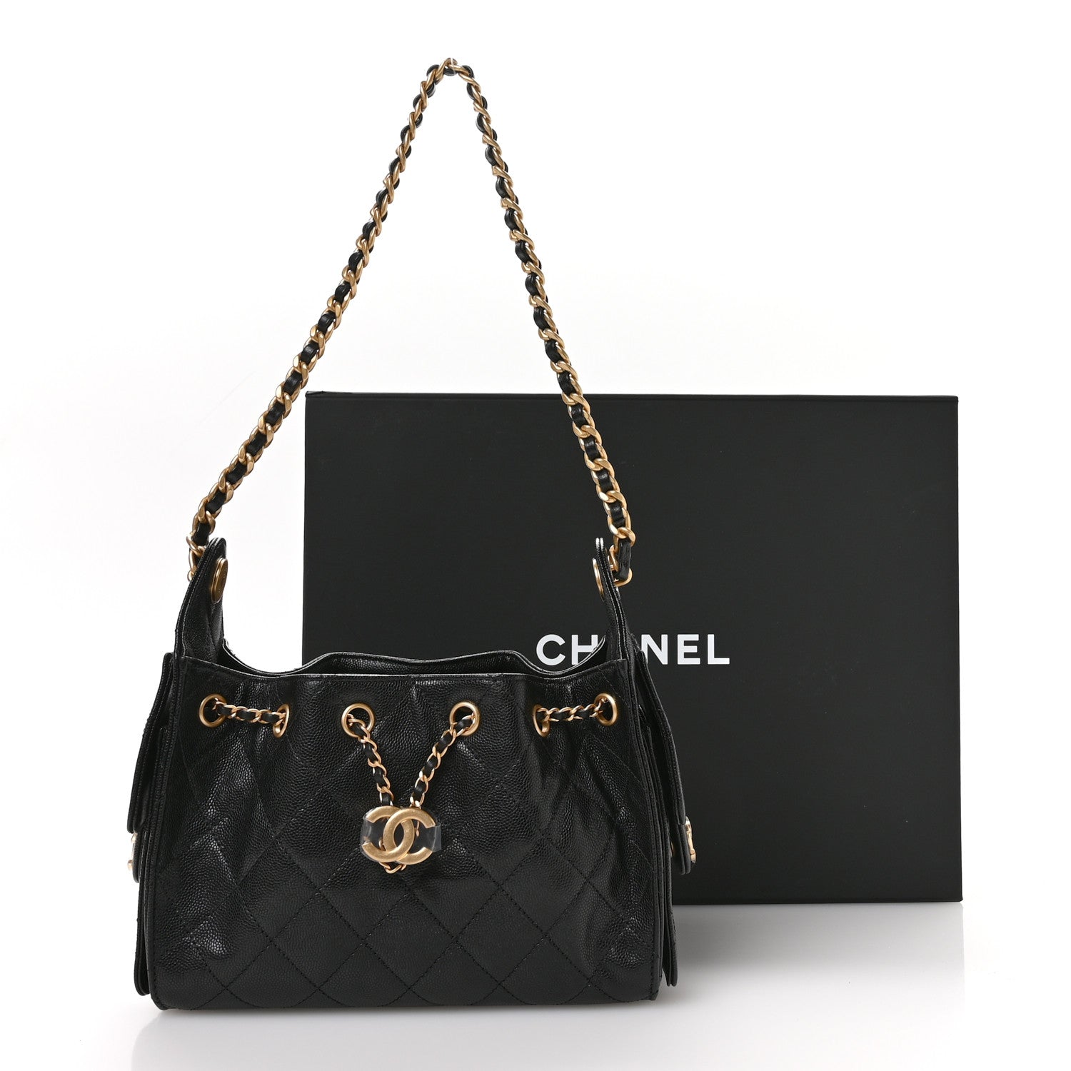 Caviar Quilted Mini Chanel 25 Handbag Black