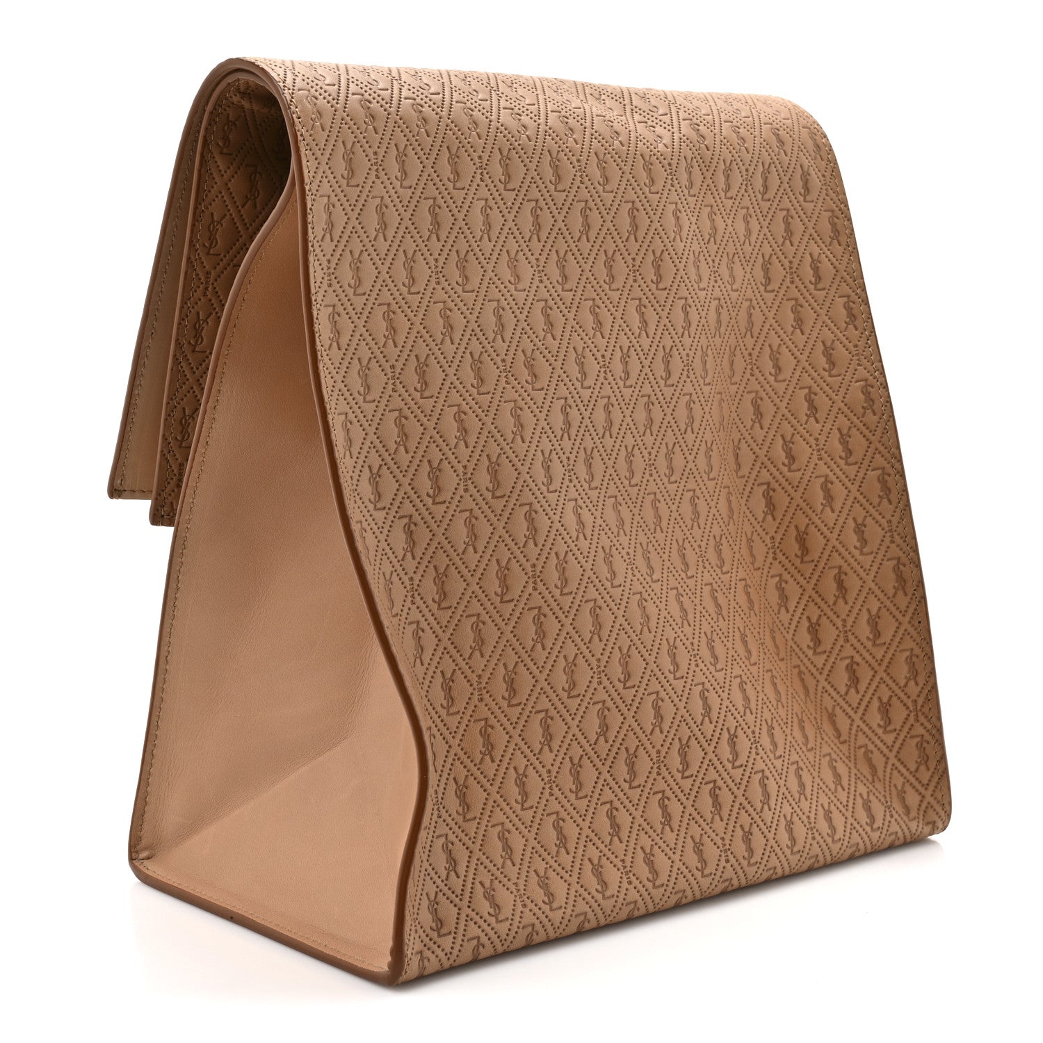 Calfskin Monogram Deli Paper Bag Vintage Beige