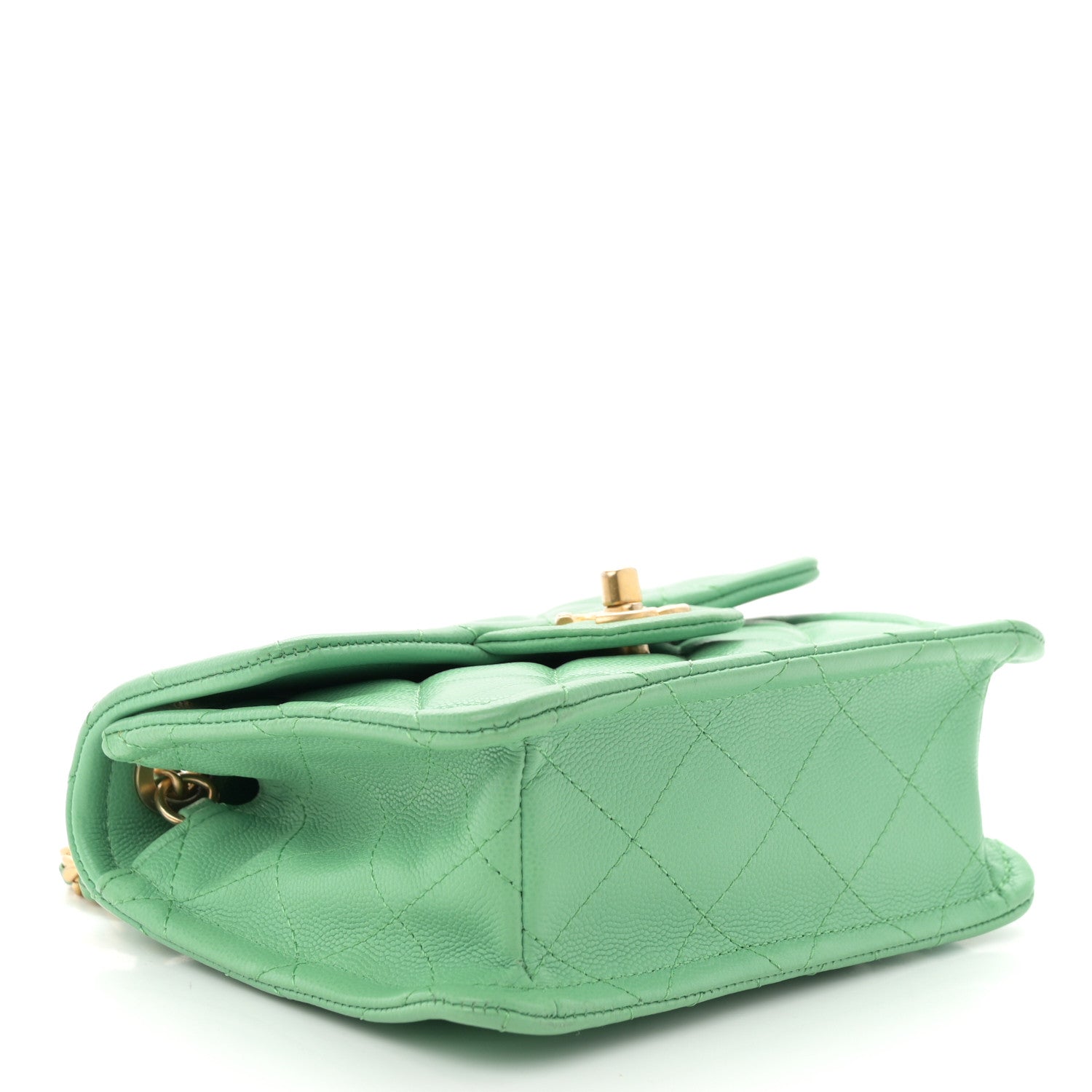 Caviar Quilted Mini Sweet Classic Flap Green
