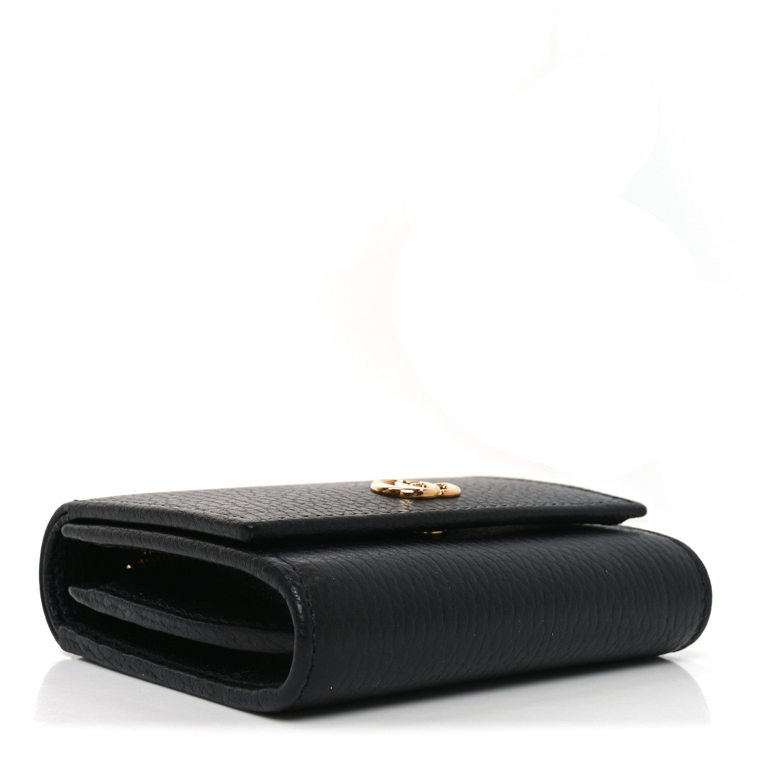 Dollar Calfskin Medium GG Marmont Wallet Black
