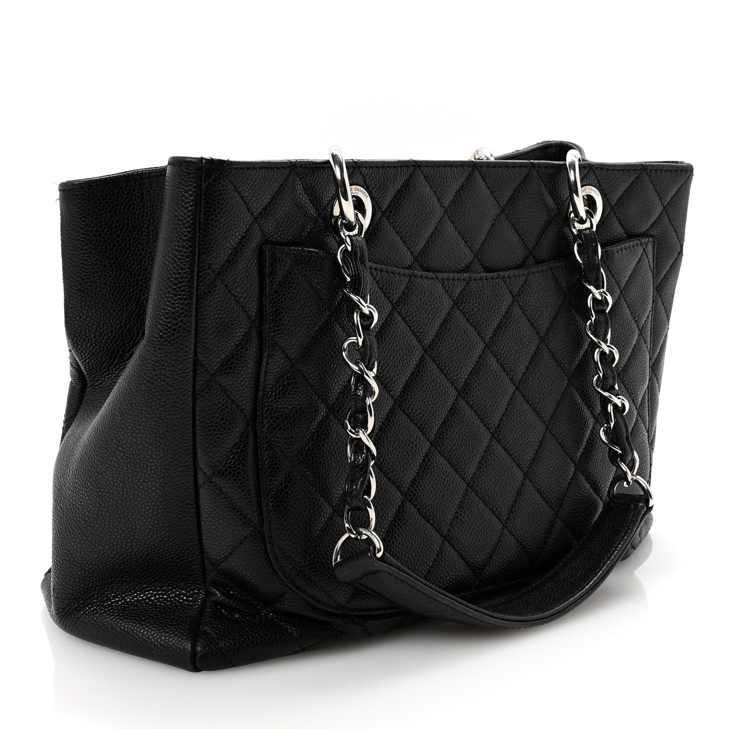 Caviar Quilted Grand Shopping Tote GST Black