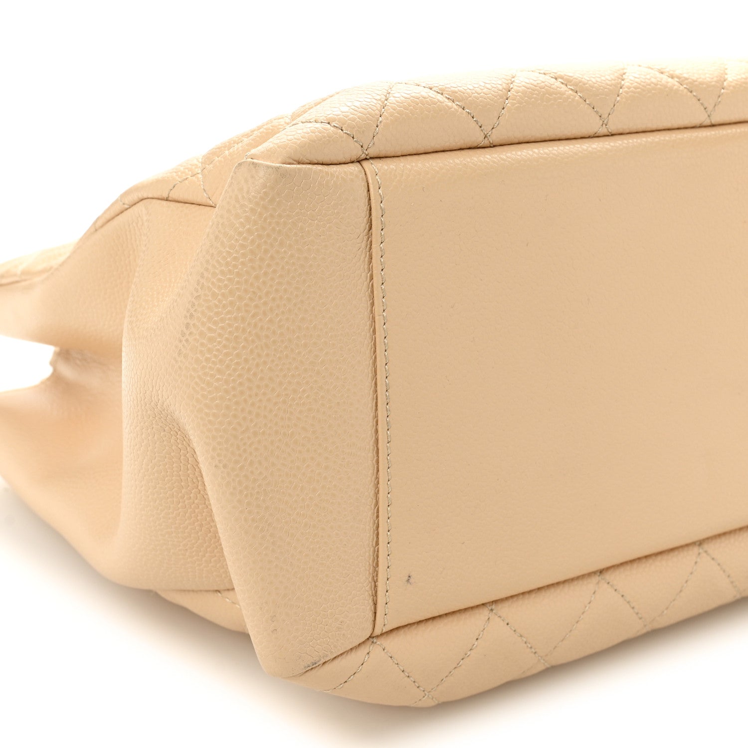 Caviar Quilted Grand Shopping Tote GST Beige
