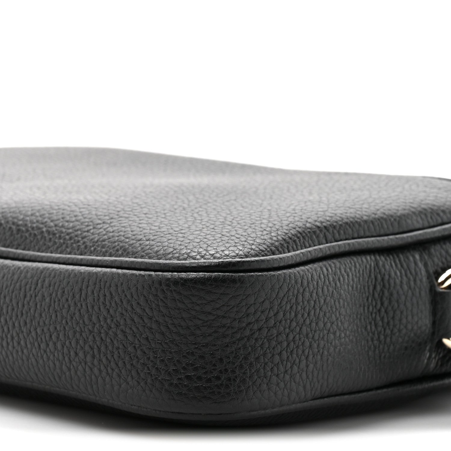 Pebbled Calfskin Shoulder Bag  Black