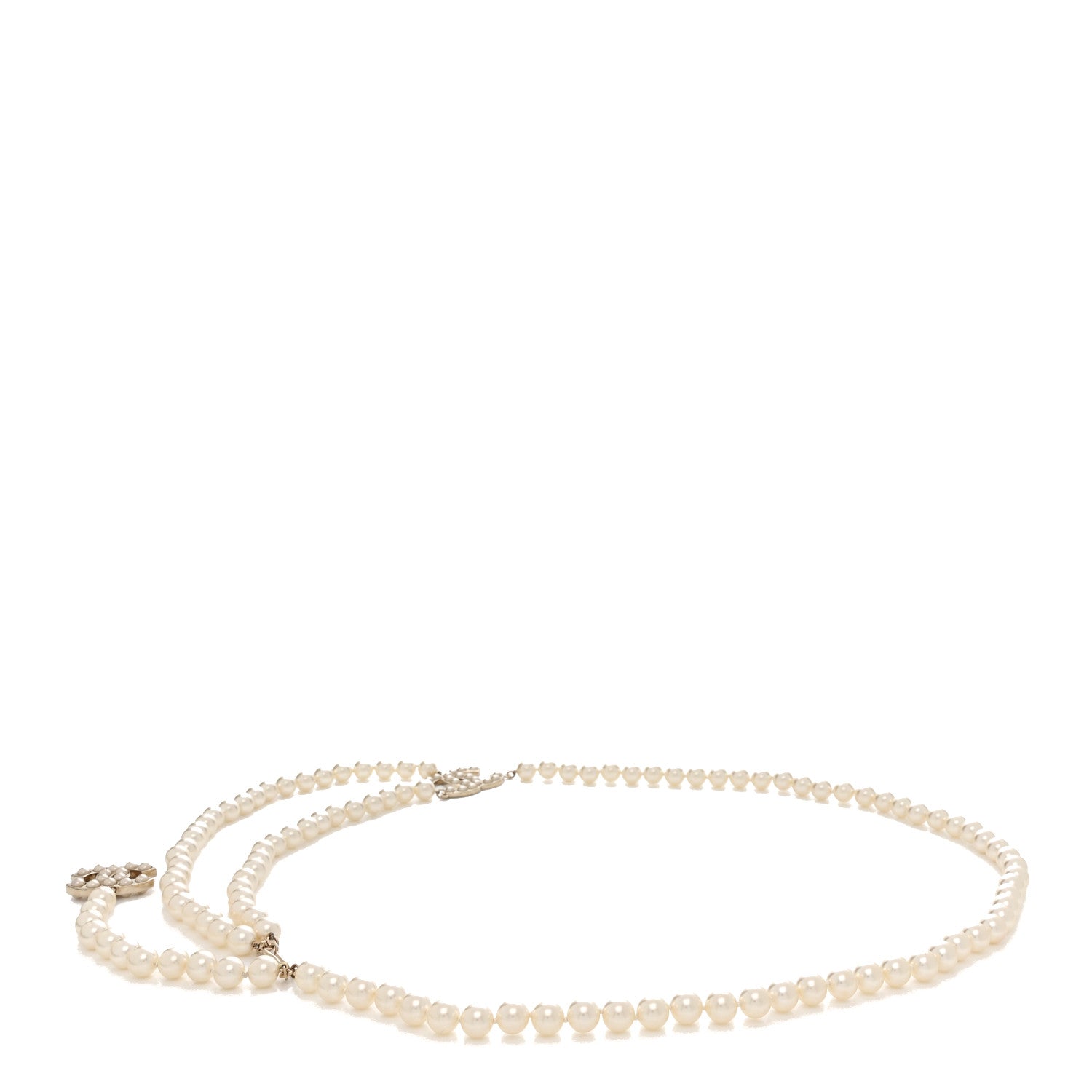 Pearl CC Double Strand Belt Gold