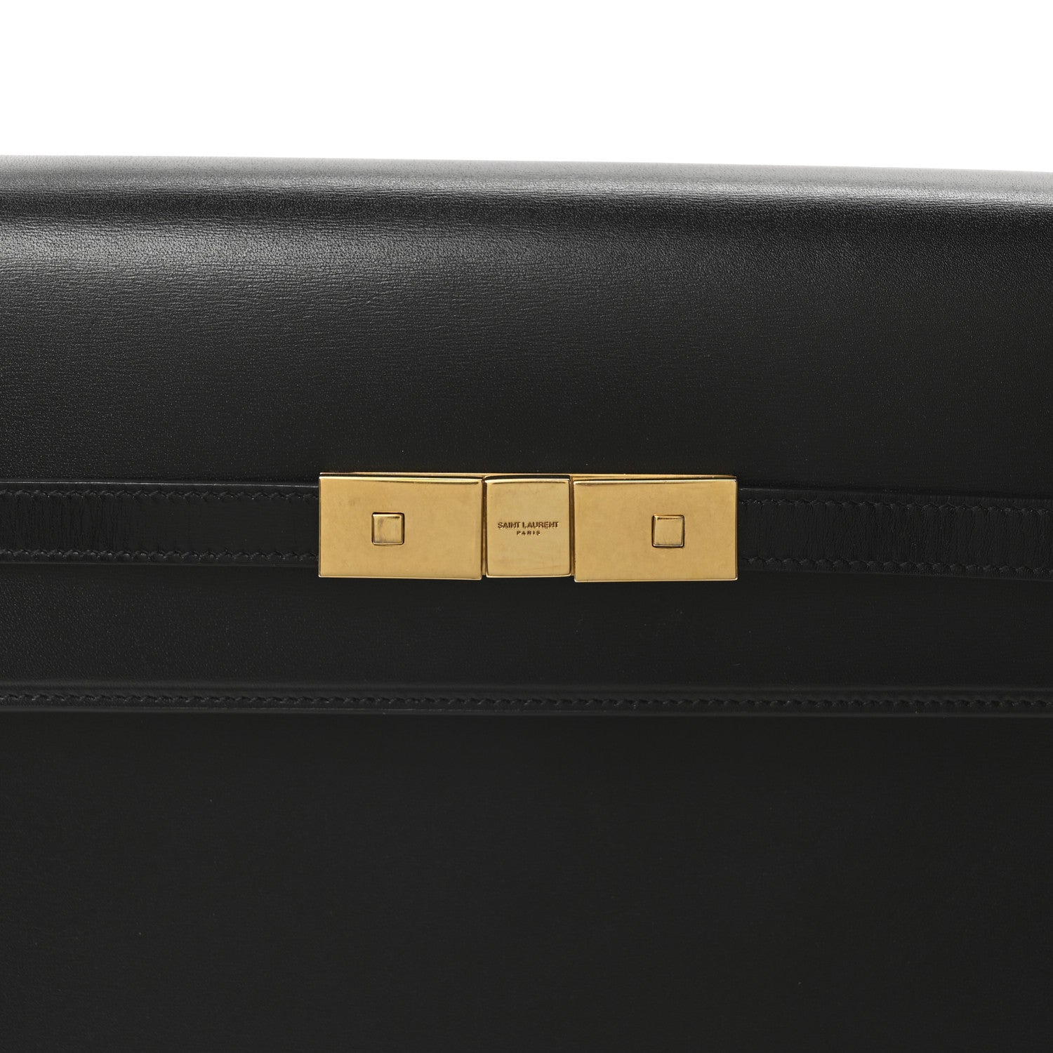 Smooth Calfskin Manhattan Shoulder Bag Black