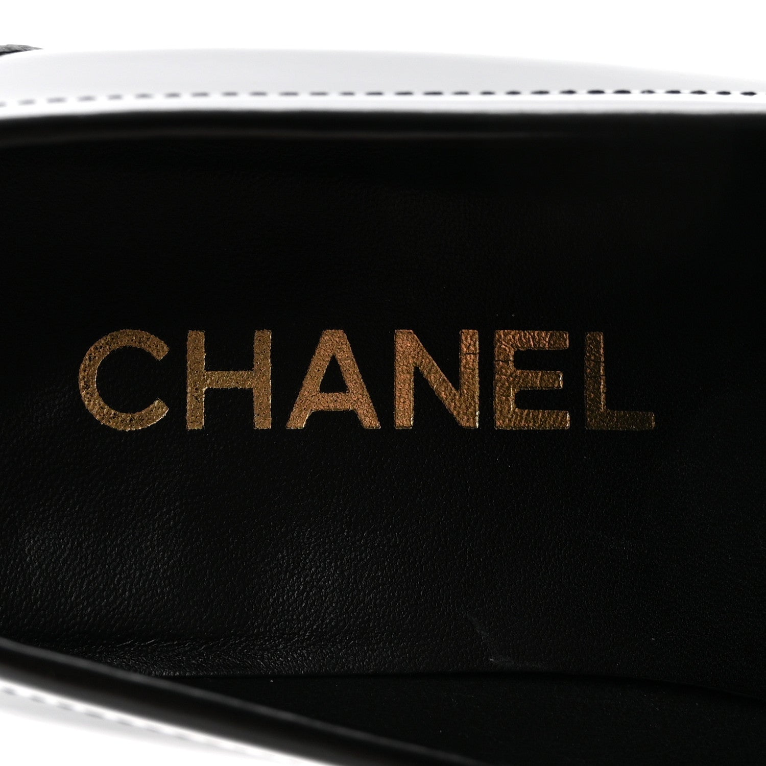 Shiny Calfskin Logo Loafers 37.5 Black