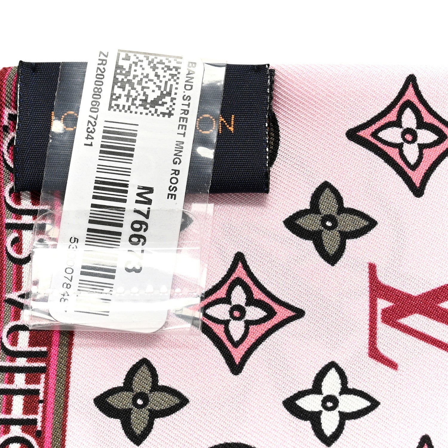 Silk Monogram Street Bandeau Rose