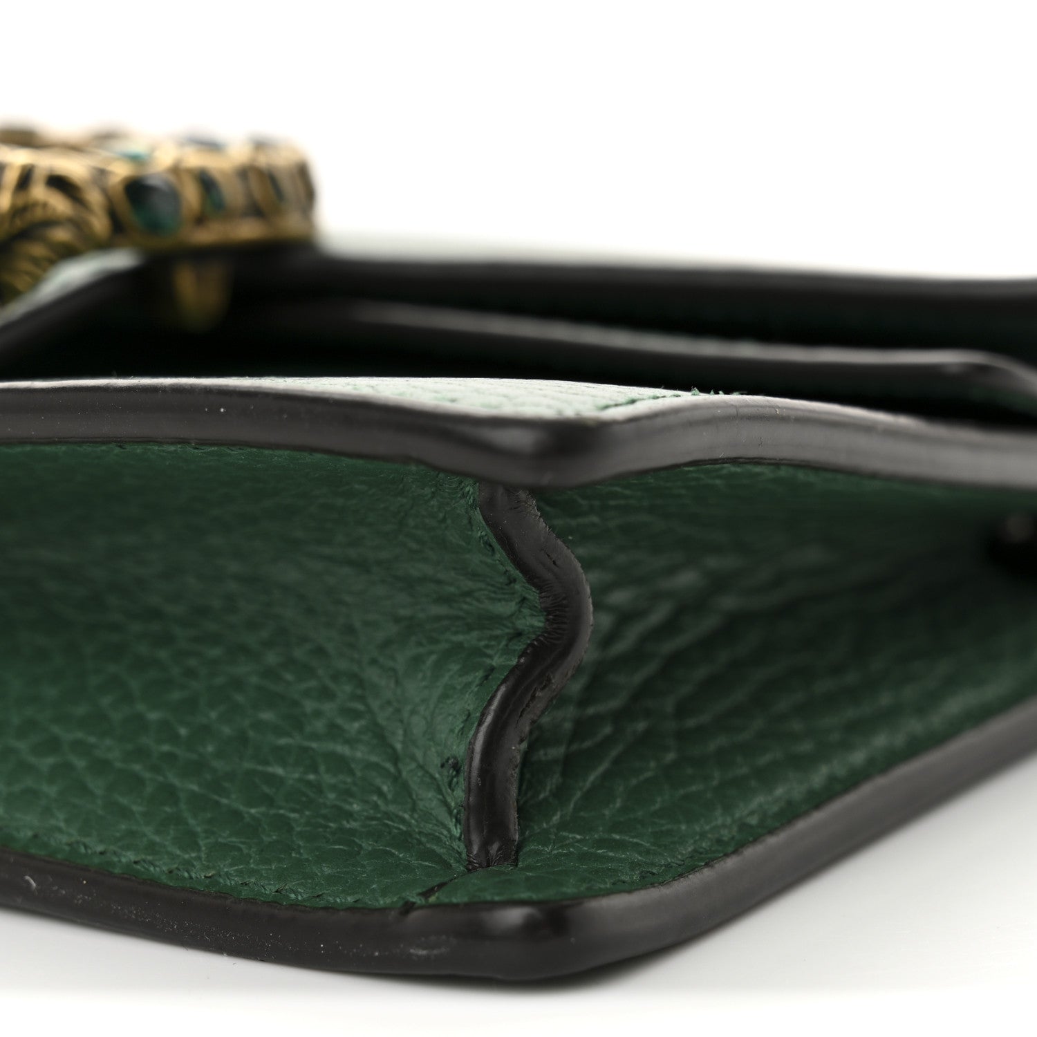 Dollar Calfskin Crystal Super Mini Dionysus Shoulder Bag Emerald