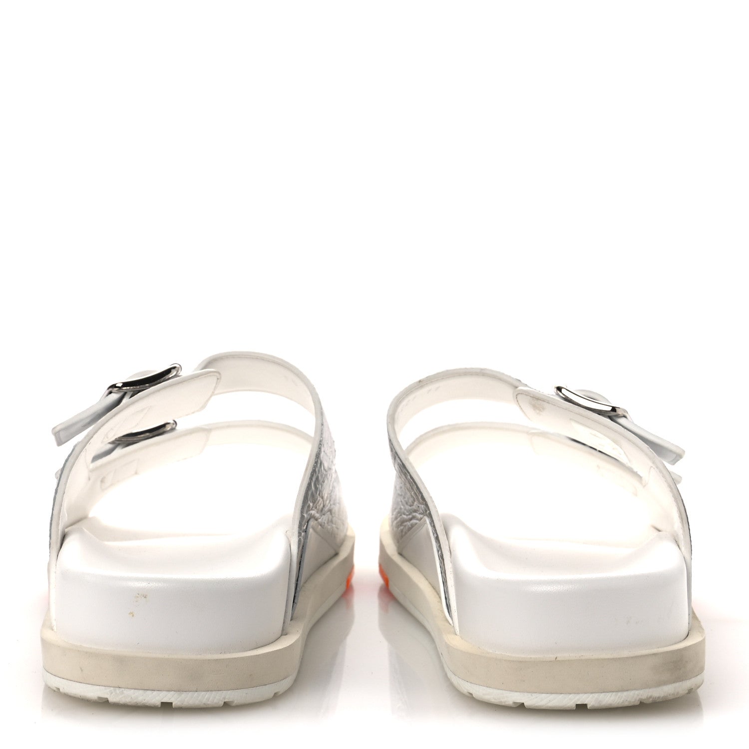 Metallic Mix Materials Mens LV Script Trainer Mules 11 Silver Multicolor