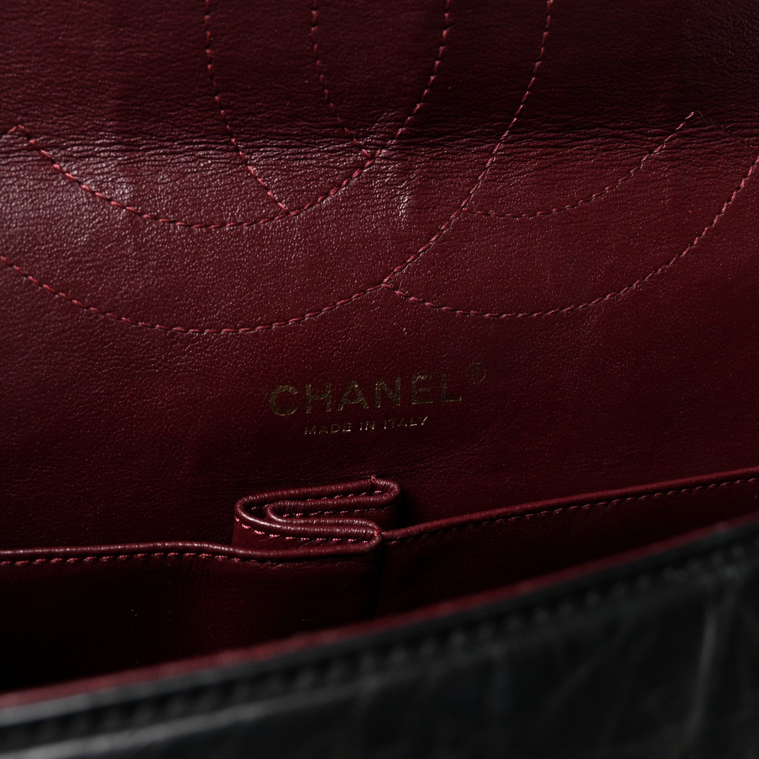 Aged Calfskin Quilted 2.55 Reissue 227 Flap Black
