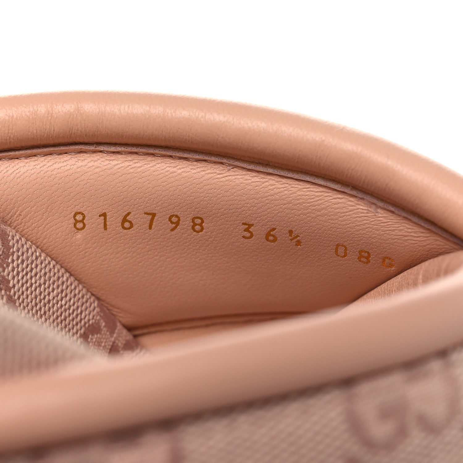 Monogram GG Calfskin Angelina Platform 55mm Slide Sandals 36.5 Light Pink