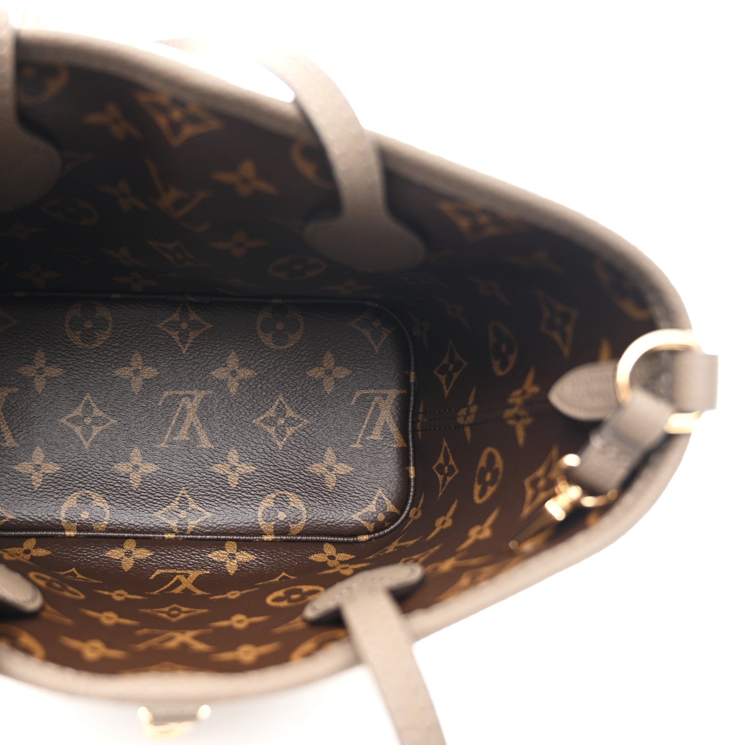 Monogram Neverfull Inside Out Bandouliere BB Dark Fango