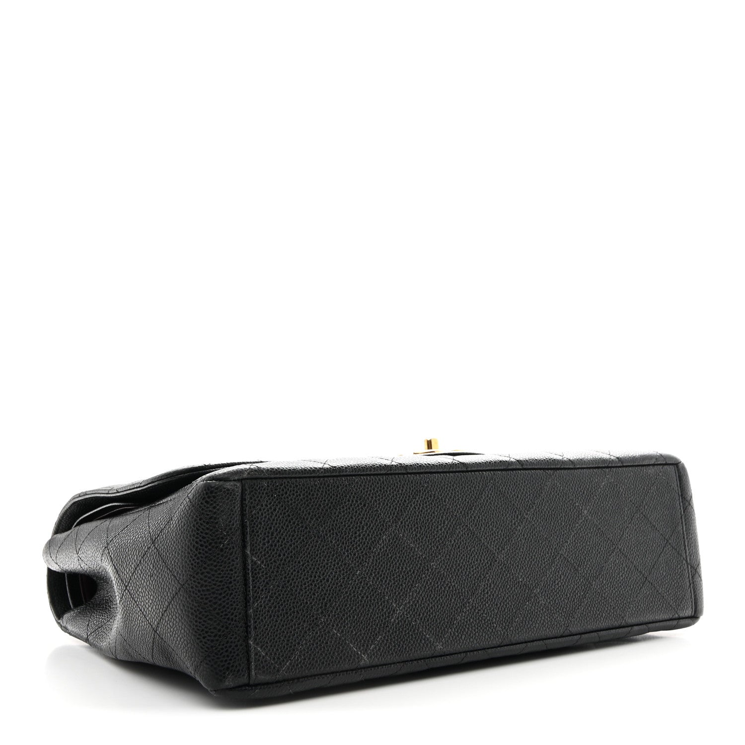 Caviar Quilted Maxi Double Flap Black
