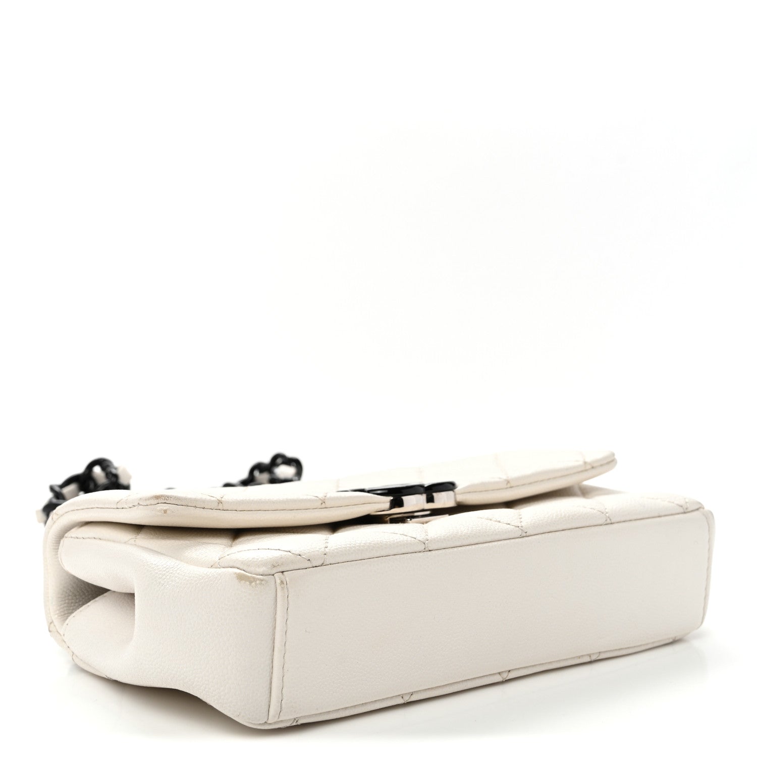 Caviar Quilted My Everything Small Flap White Black