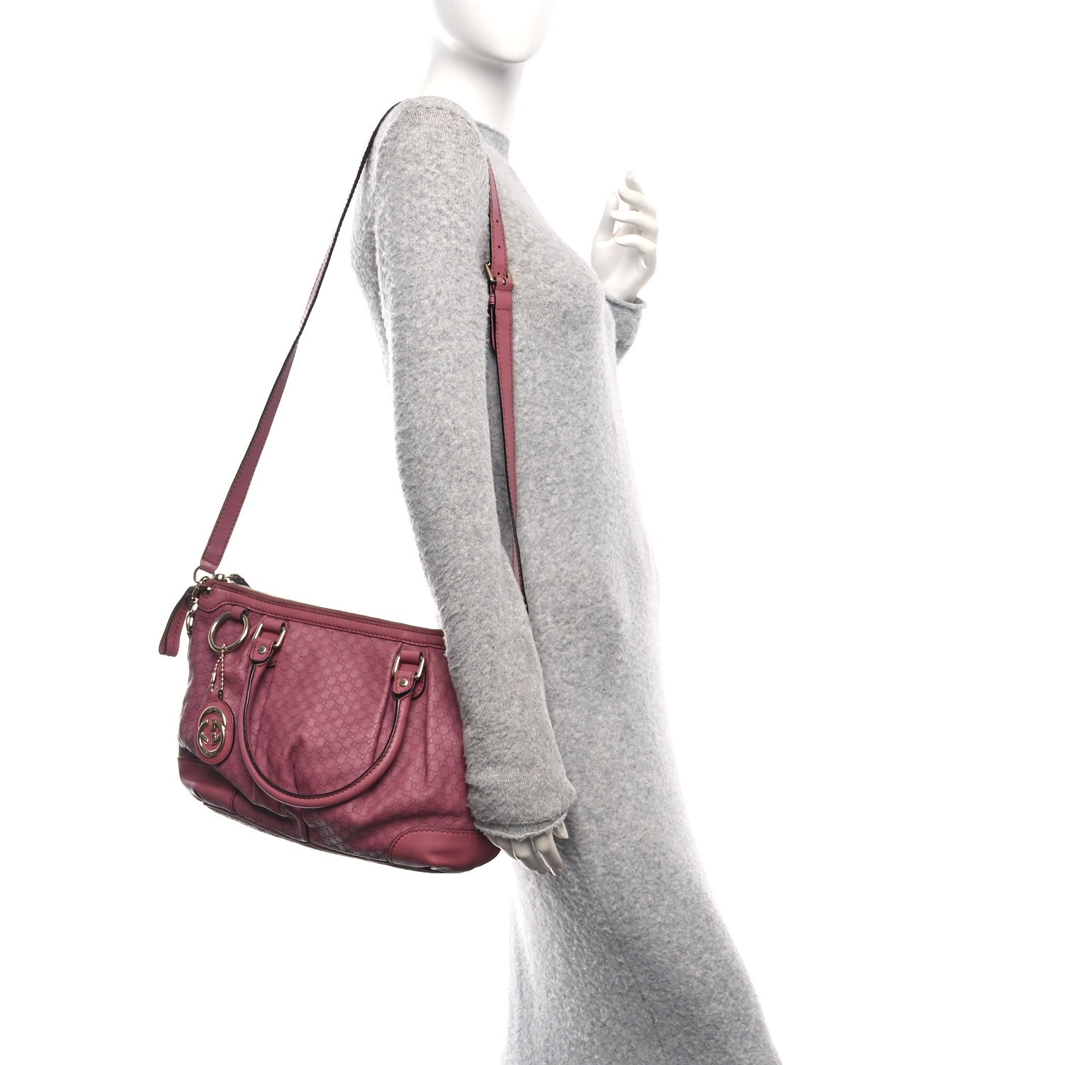 Microguccissima Medium Sukey Top Handle Bag Vintage Rose