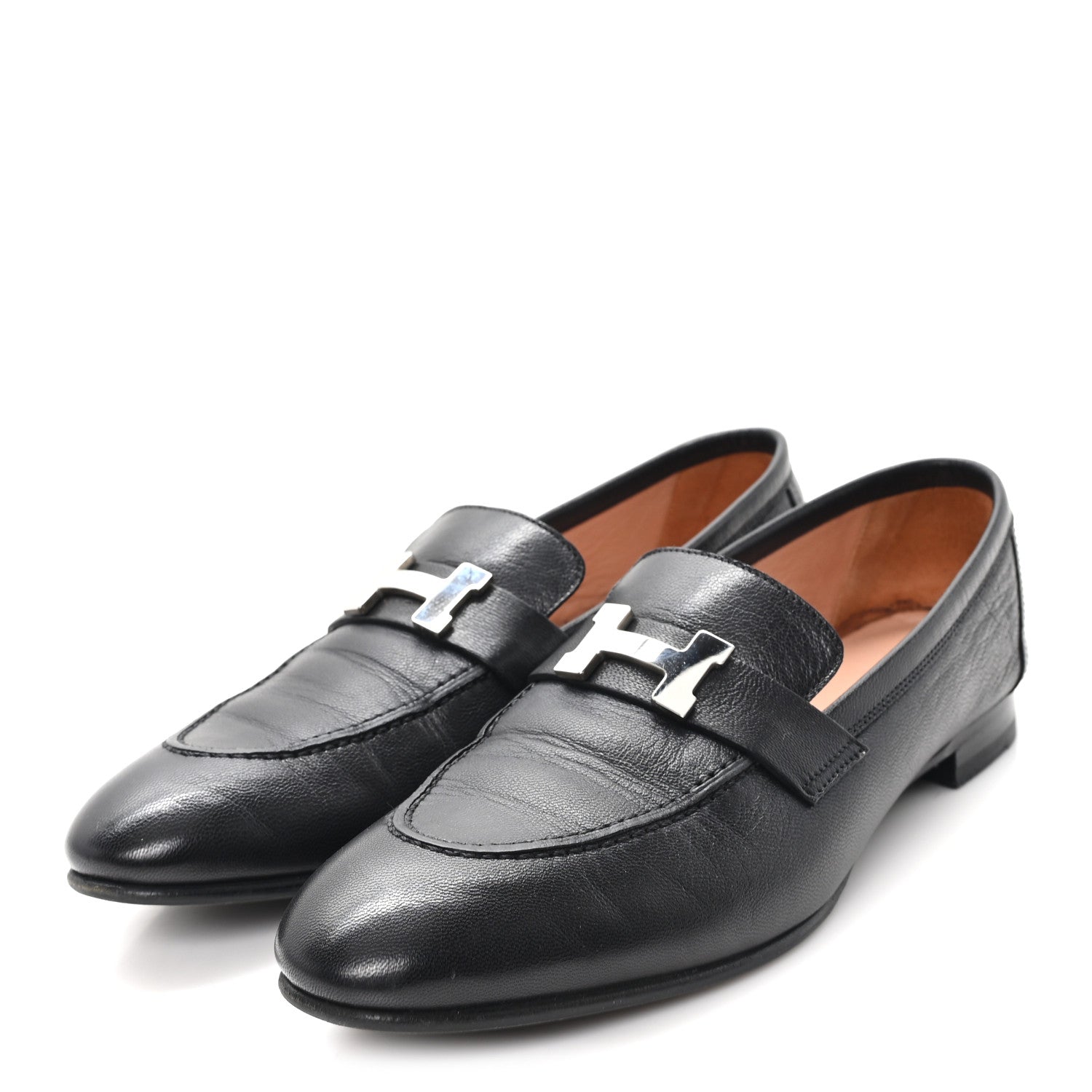 Goatskin Womens Paris Loafers 40 Black