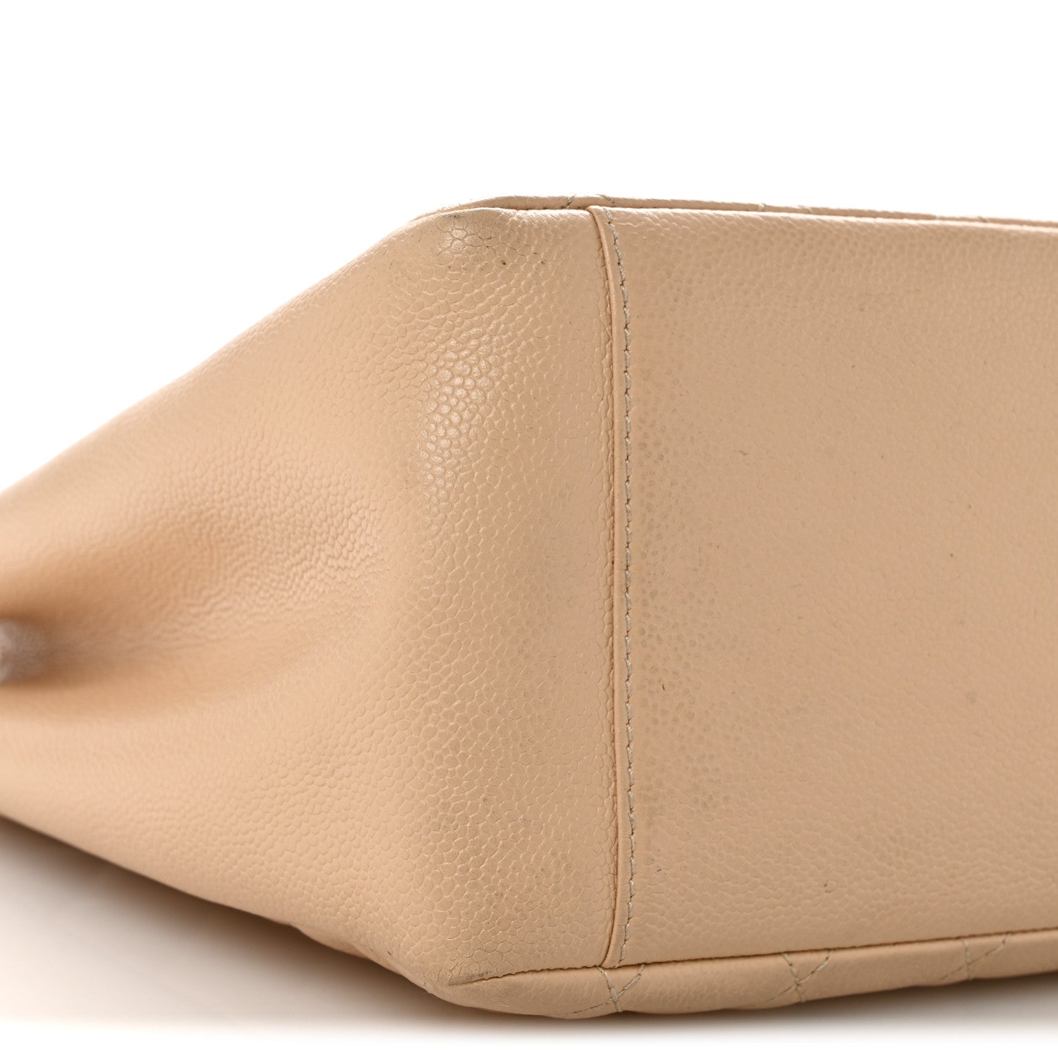 Caviar Quilted Grand Shopping Tote GST Beige Clair