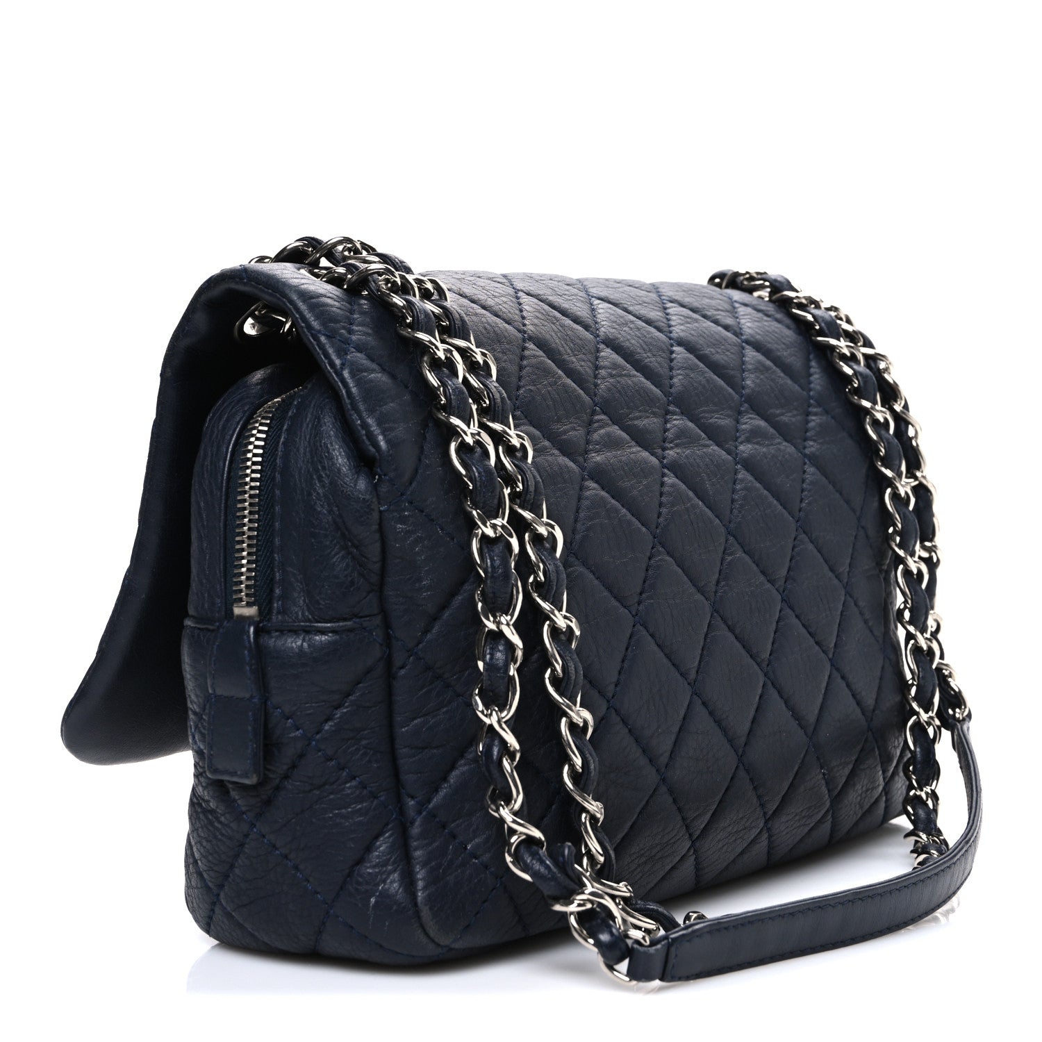 Deerskin Quilted Casual Journey Flap Dark Blue