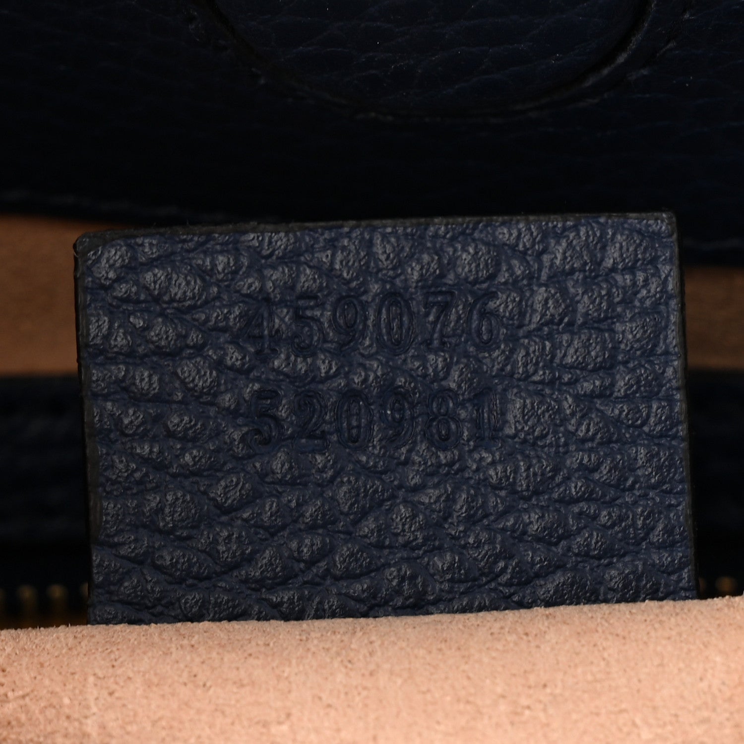 Nappa Bamboo Web Small Nymphaea Top Handle Bag Navy