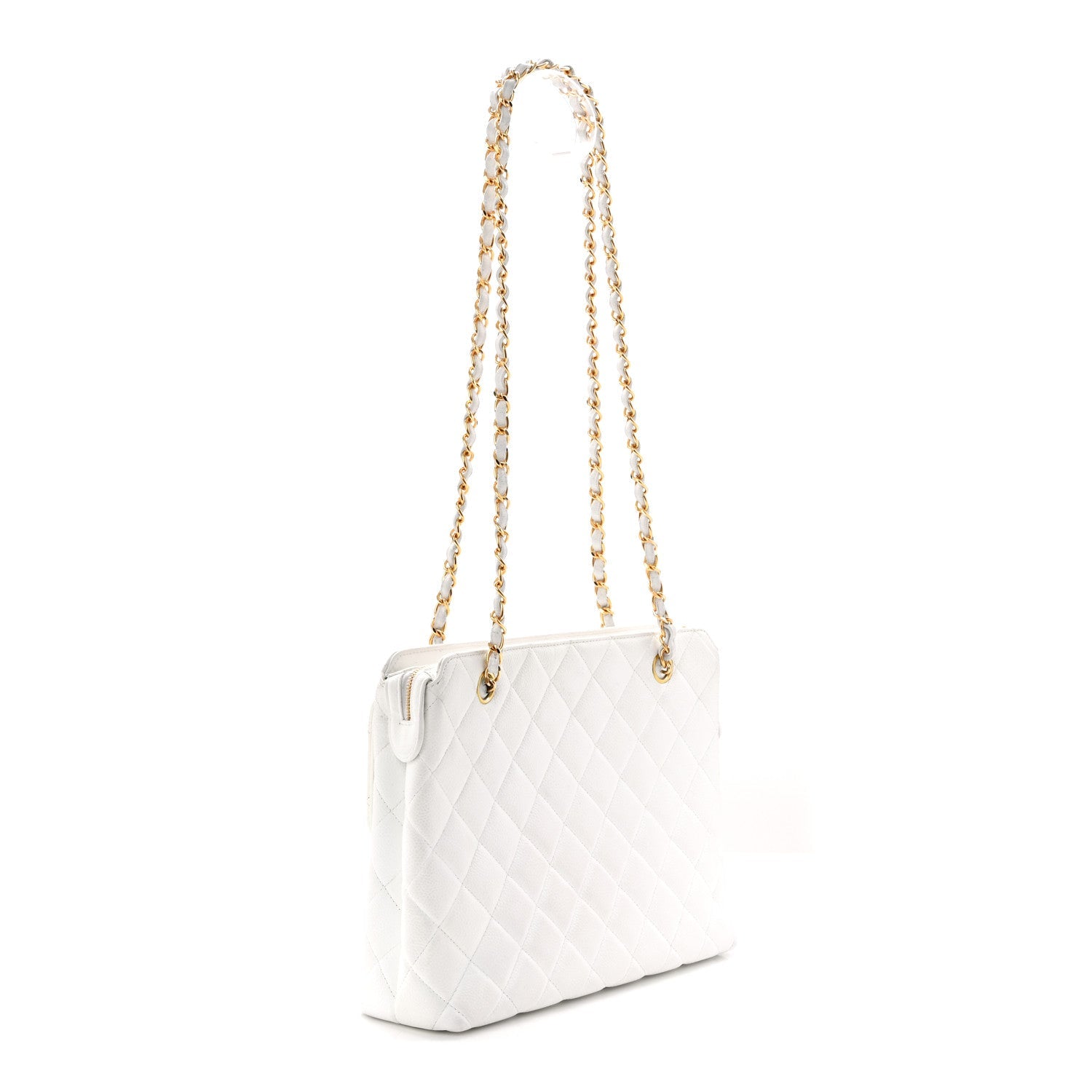 Caviar CC Shoulder Bag White