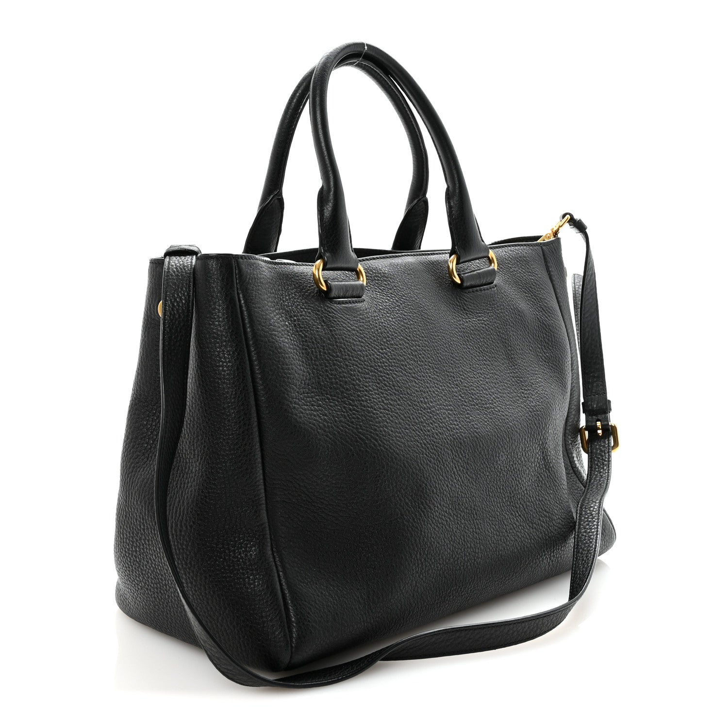 Vitello Daino Tote Black
