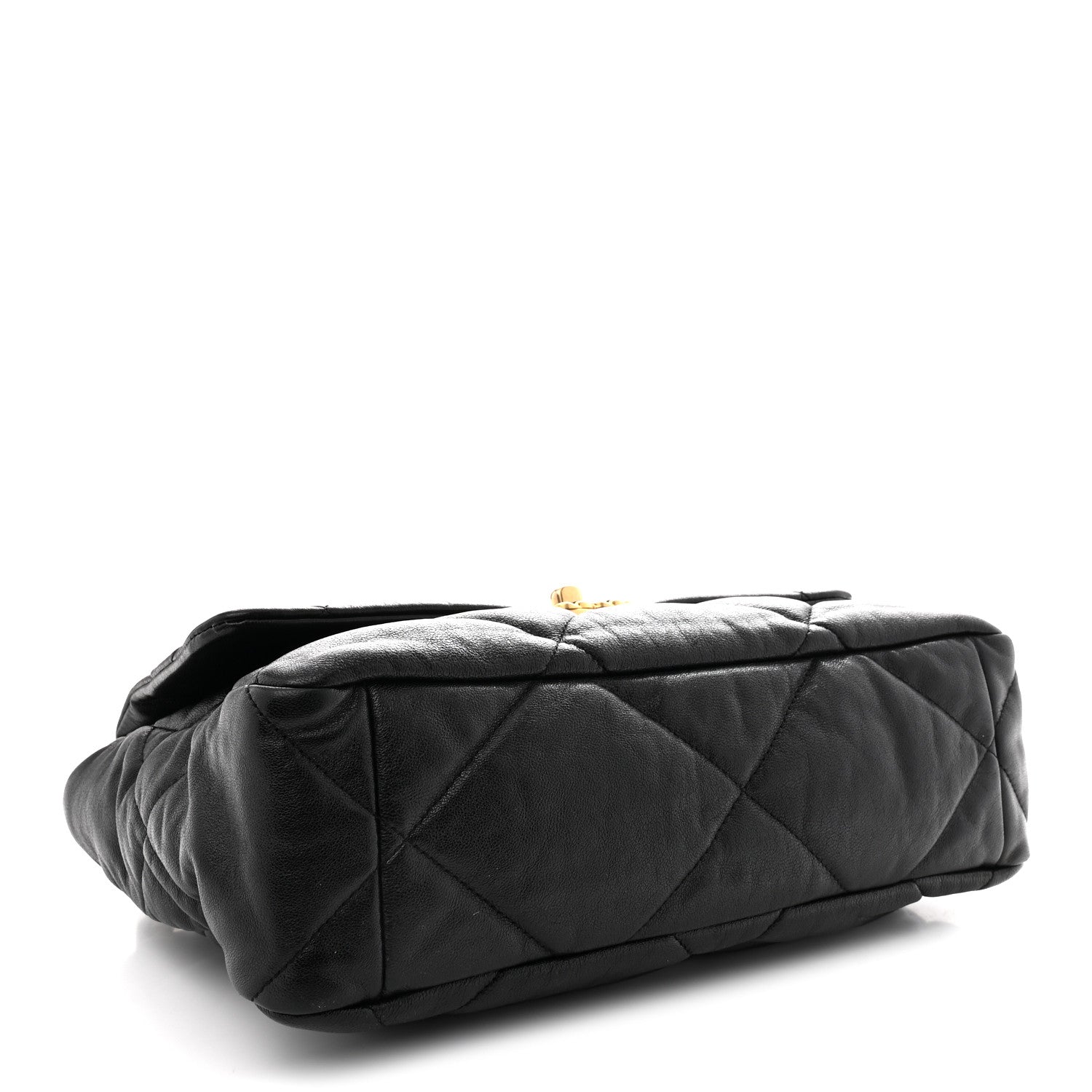 Goatskin Quilted Large Chanel 19 Flap Black