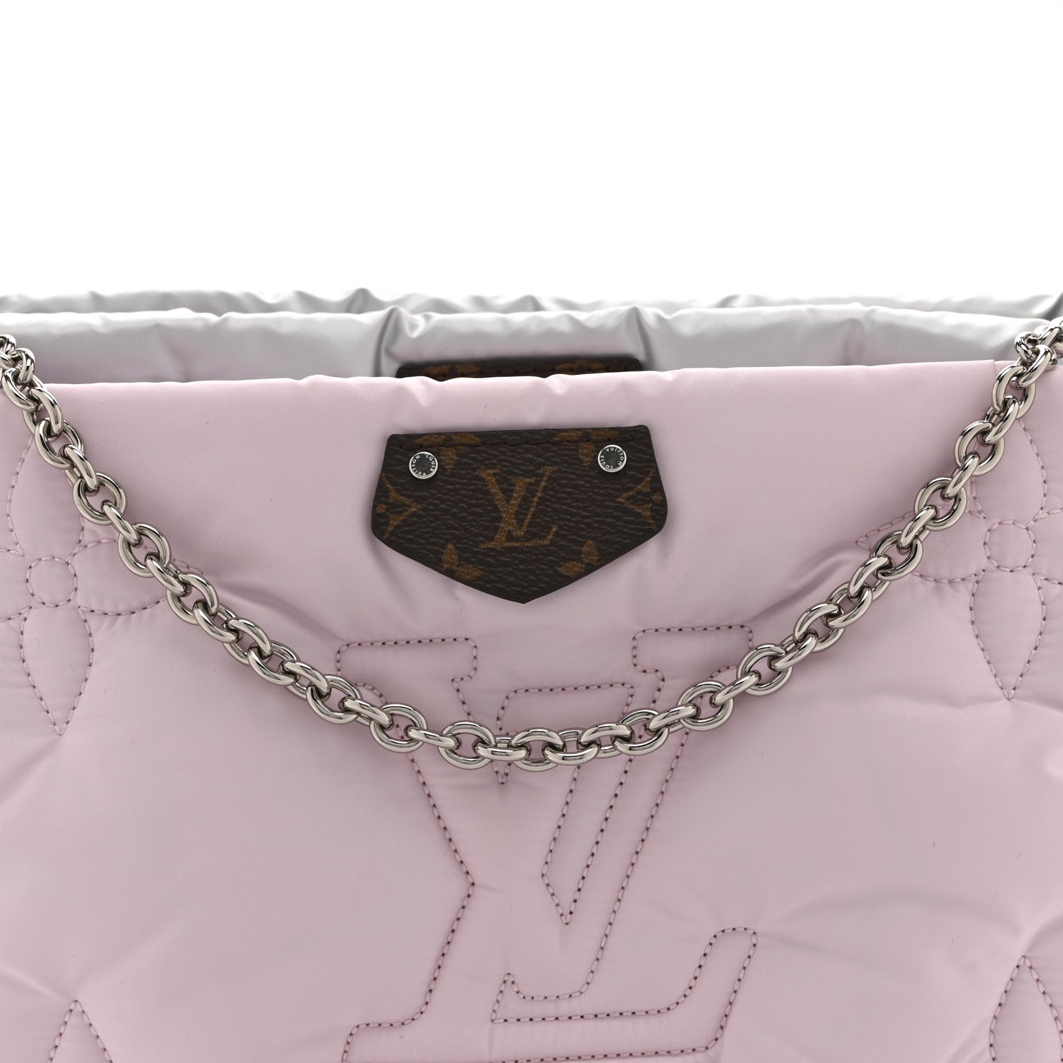 Econyl Monogram Pillow Maxi Multi Pochette Accessories Silver Pale Pink