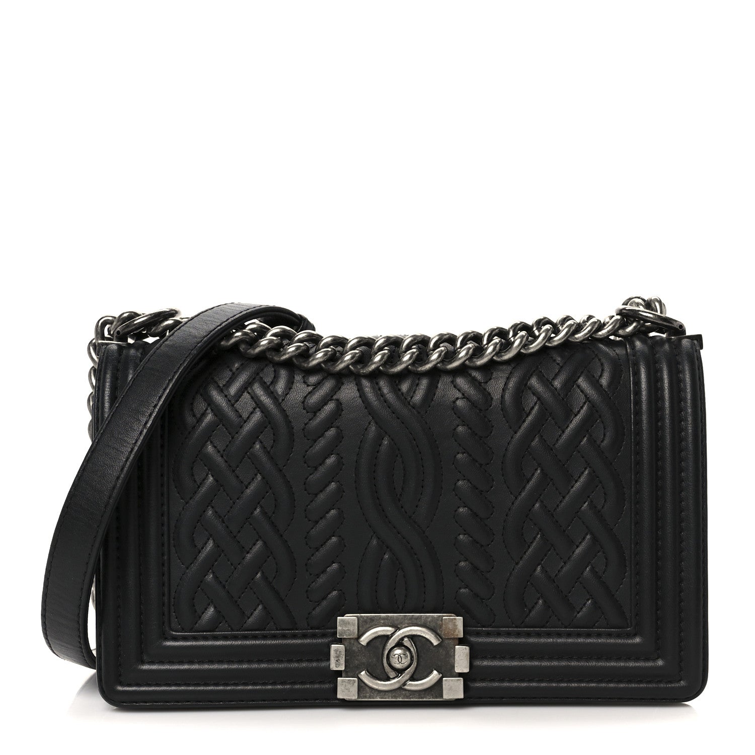 Lambskin Medium Celtic Boy Flap Black
