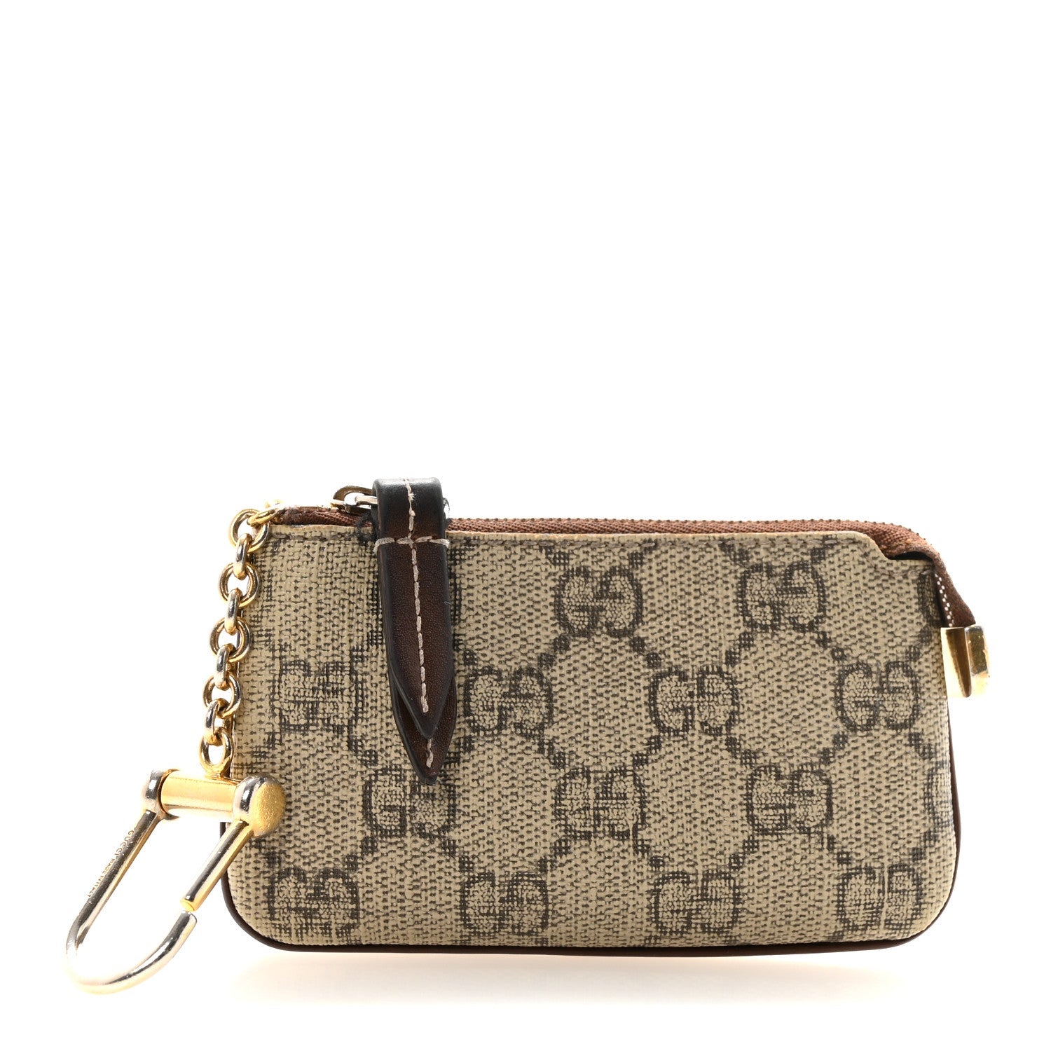 GG Supreme Monogram Key Case Brown
