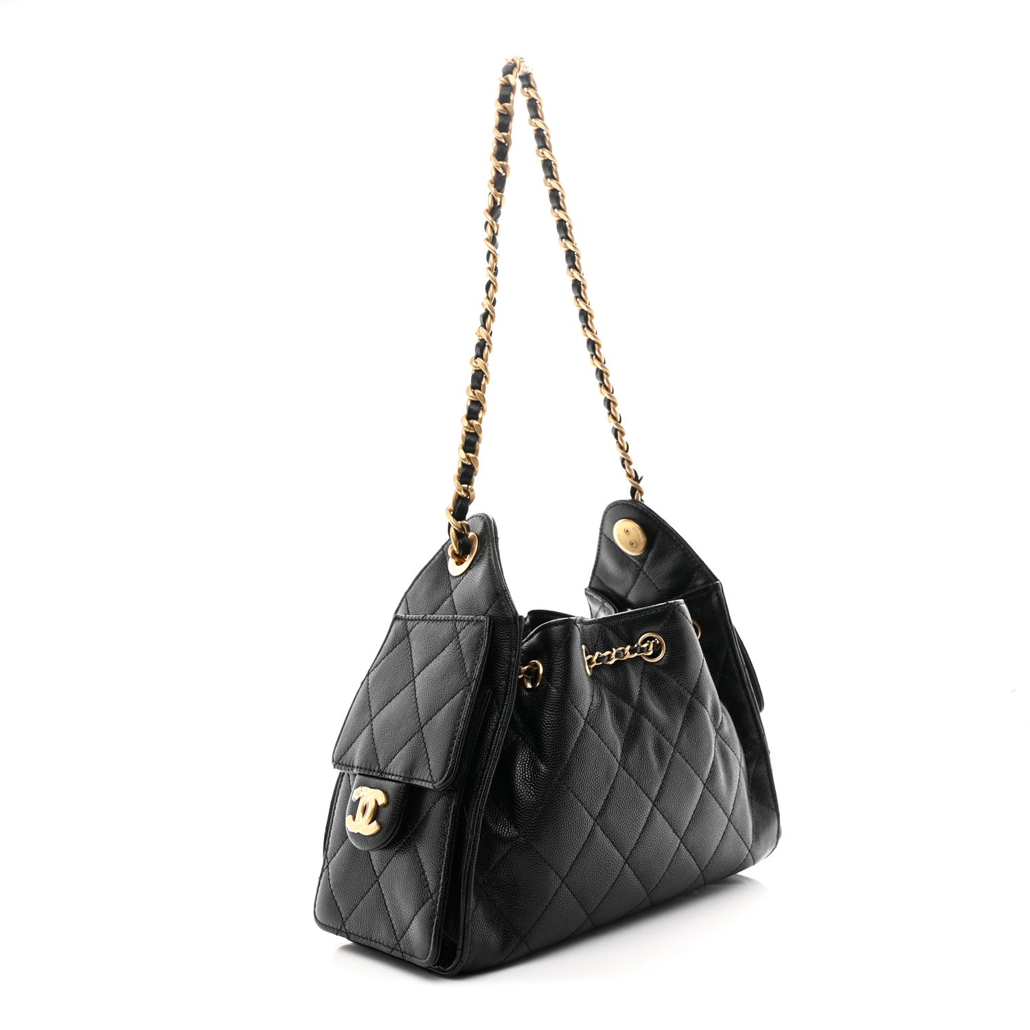 Caviar Quilted Mini Chanel 25 Handbag Black