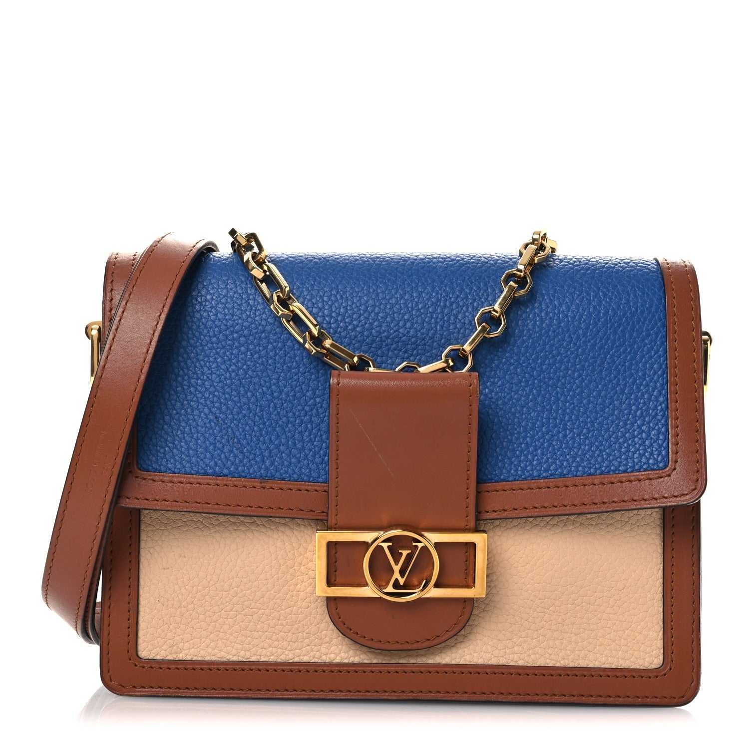 Taurillon Dauphine MM Blue Beige