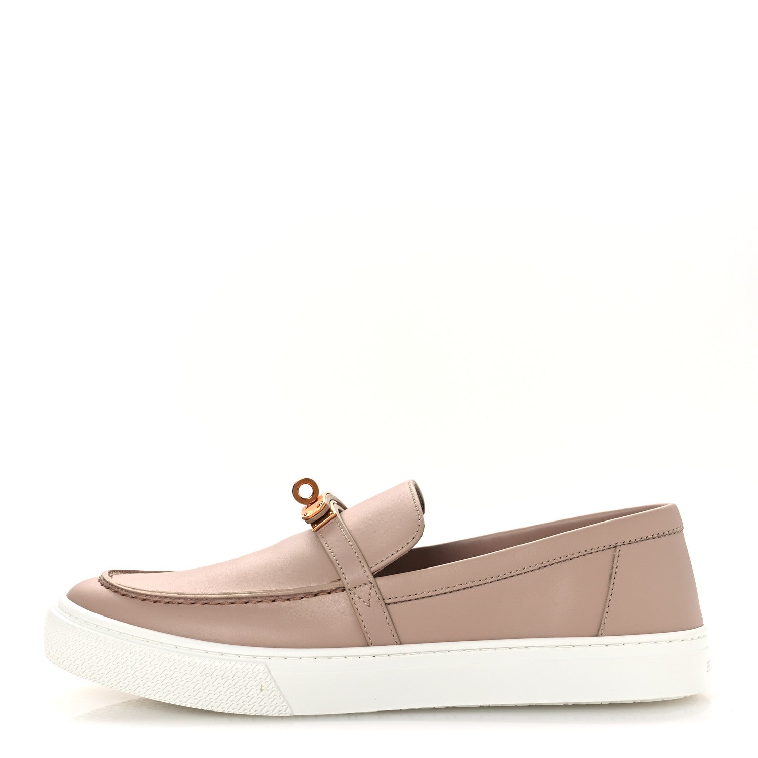 Calfskin Game Slip On Sneakers 41 Beige Nude