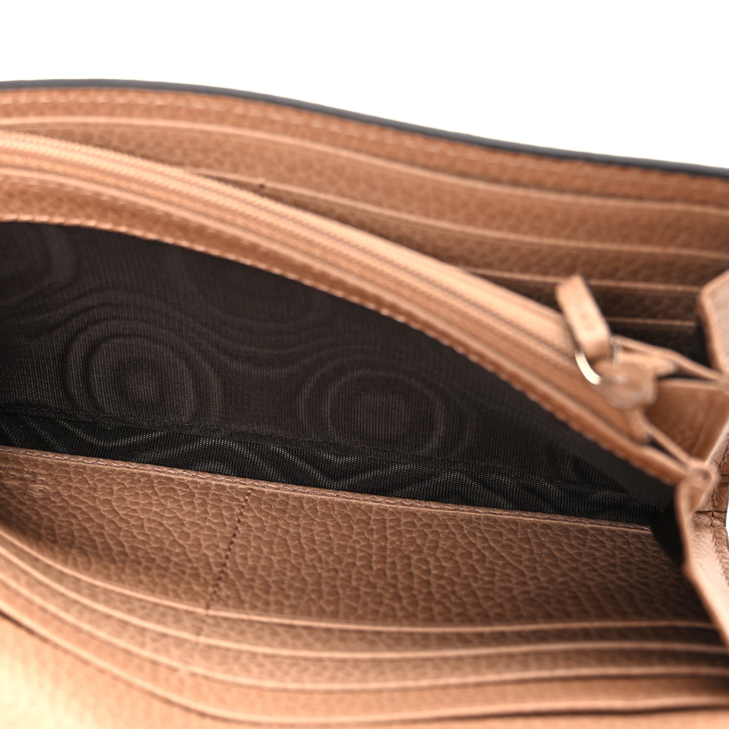 Dollar Calfskin Interlocking G Continental Wallet Camelia