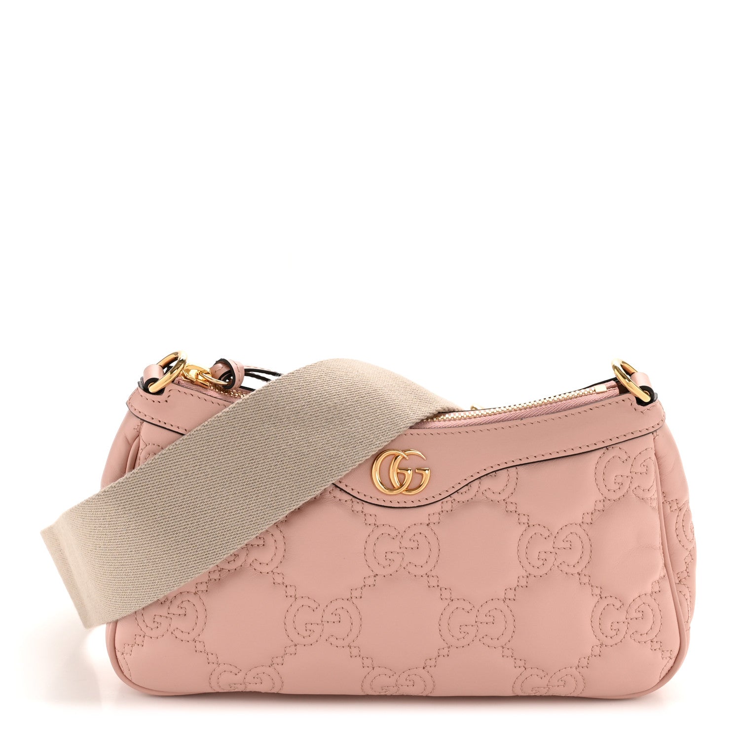 Calfskin GG Matelasse Chain Handbag Perfect Pink Natural