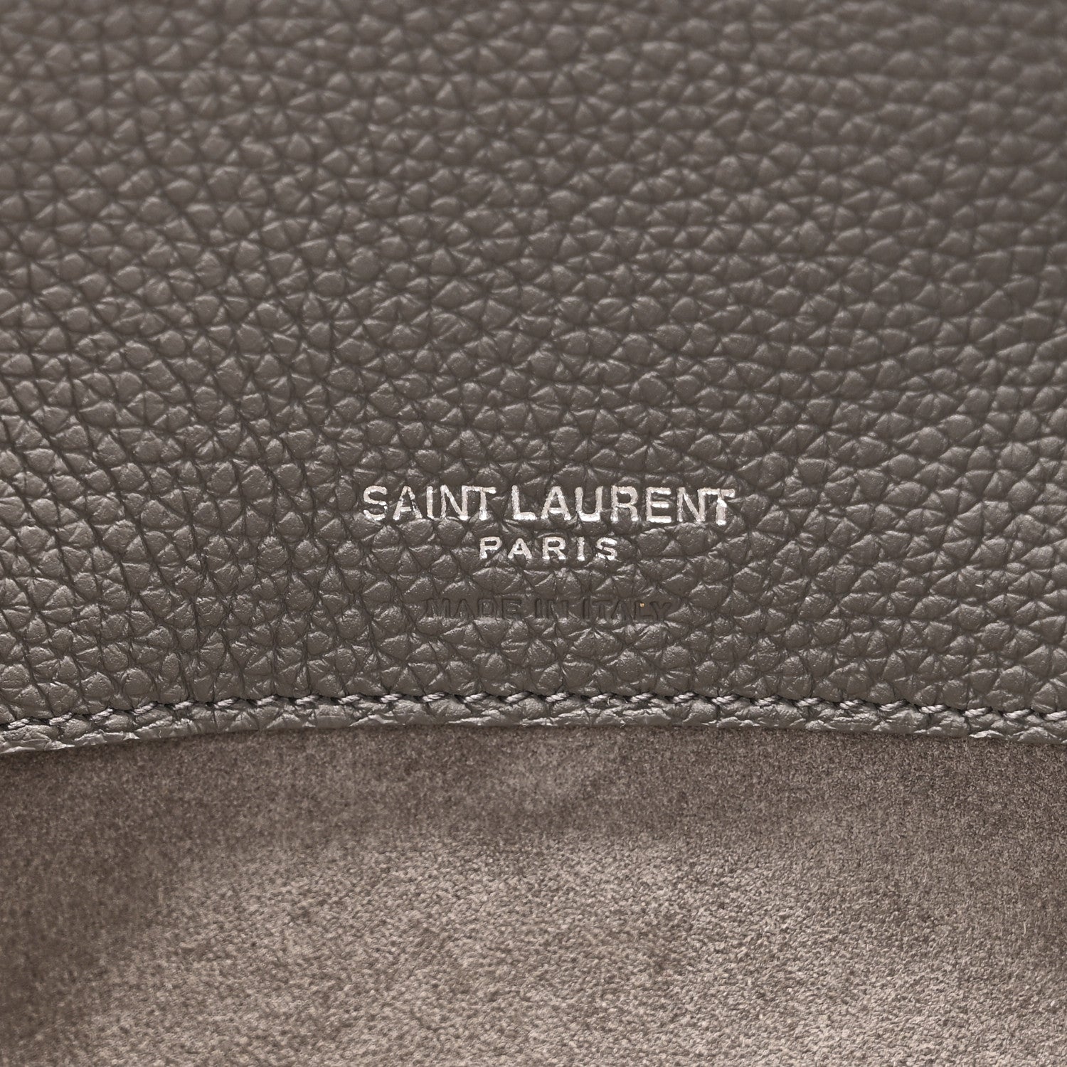 Grained Calfskin Bi-Color Baby Supple Sac De Jour Souris Fog