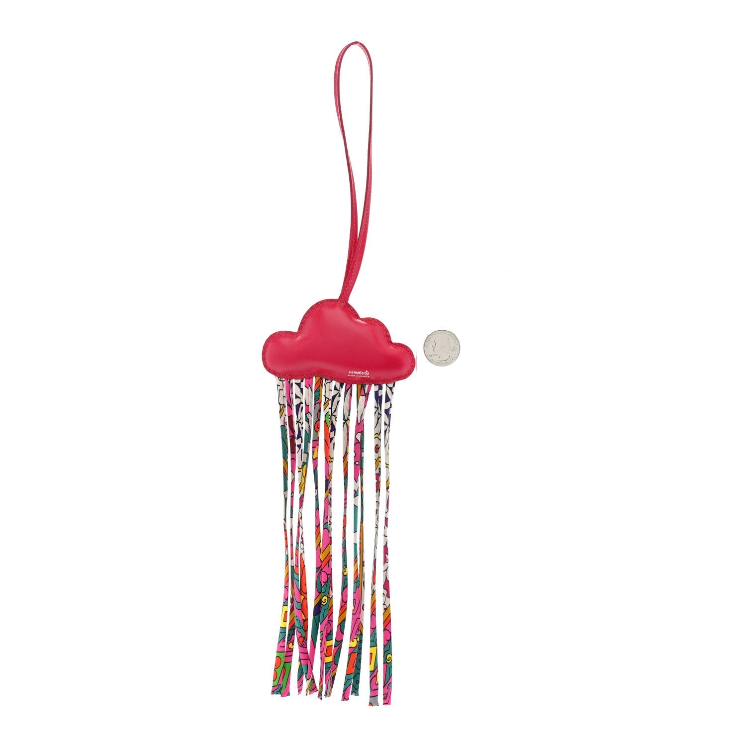 Swift Silk Twill Cord Cloud Bag Charm  Rose Pourpre