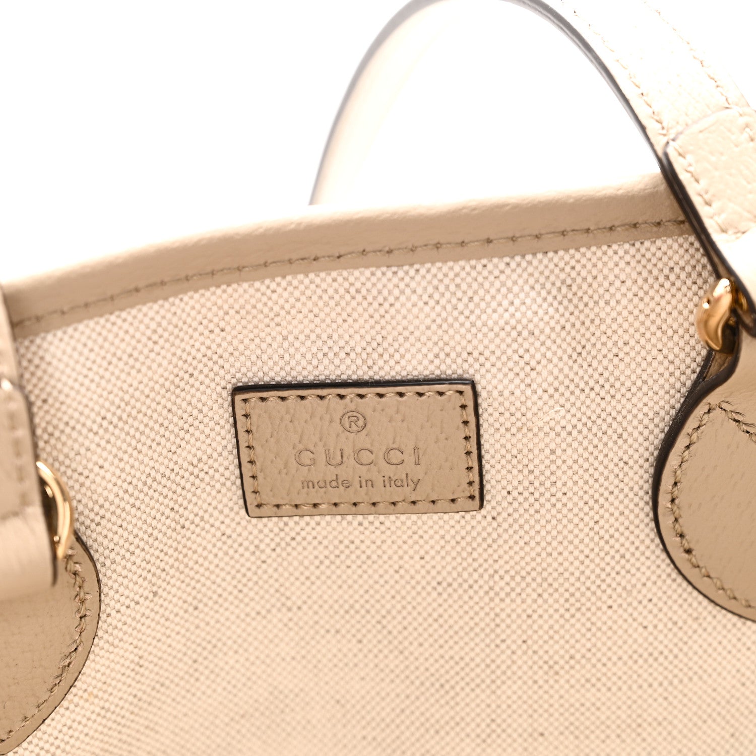 GG Supreme Monogram Textured Dollar Calfskin Small Ophidia Shoulder Tote Bag Beige Mystic White Oatmeal