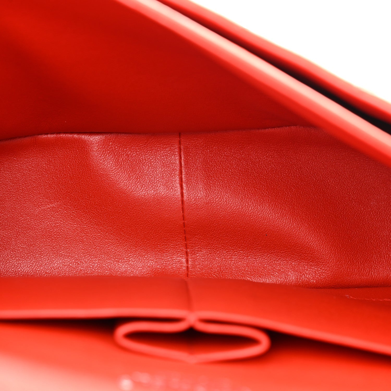 Lambskin Quilted Jumbo Double Flap Red