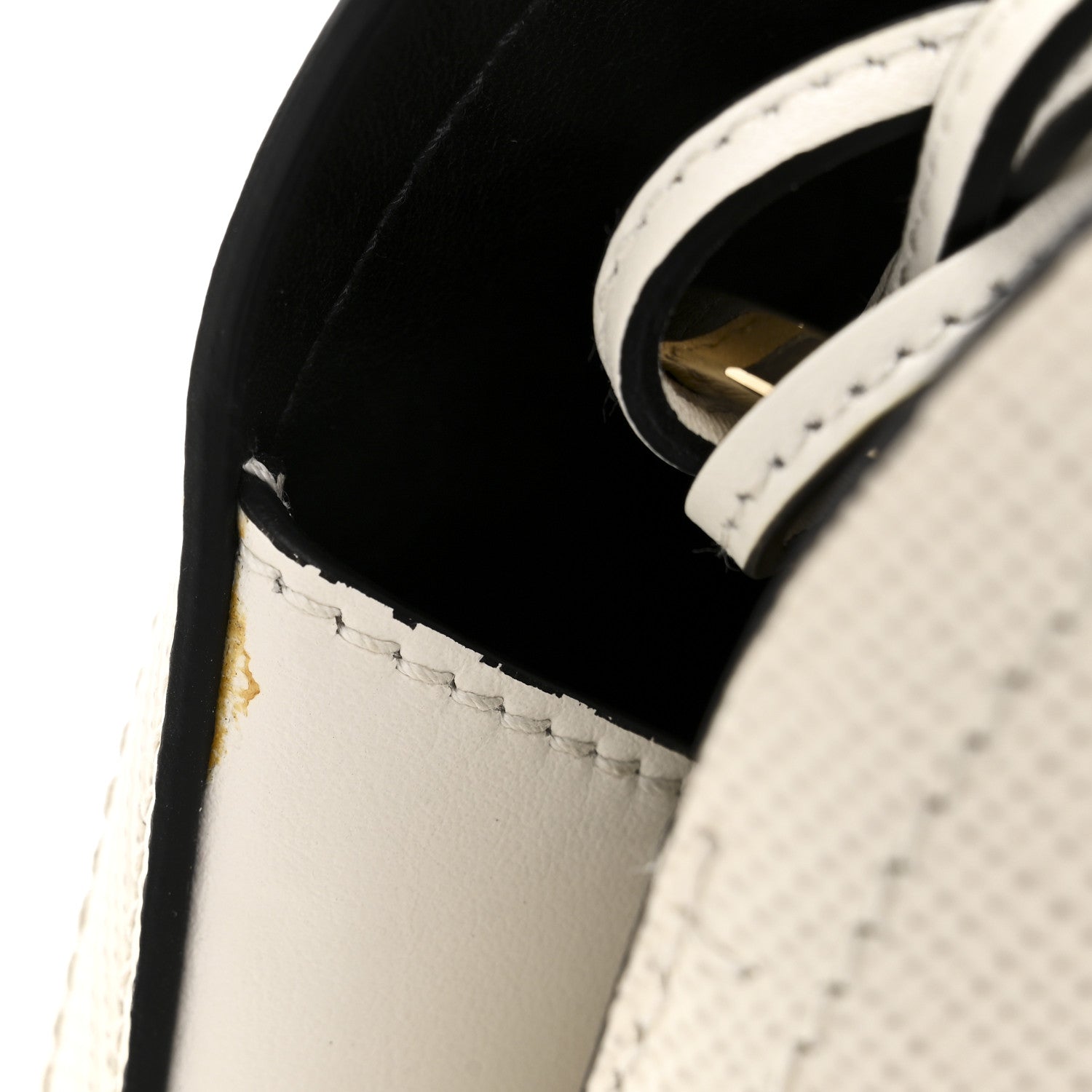 Saffiano Cuir Matinee Tote White Black