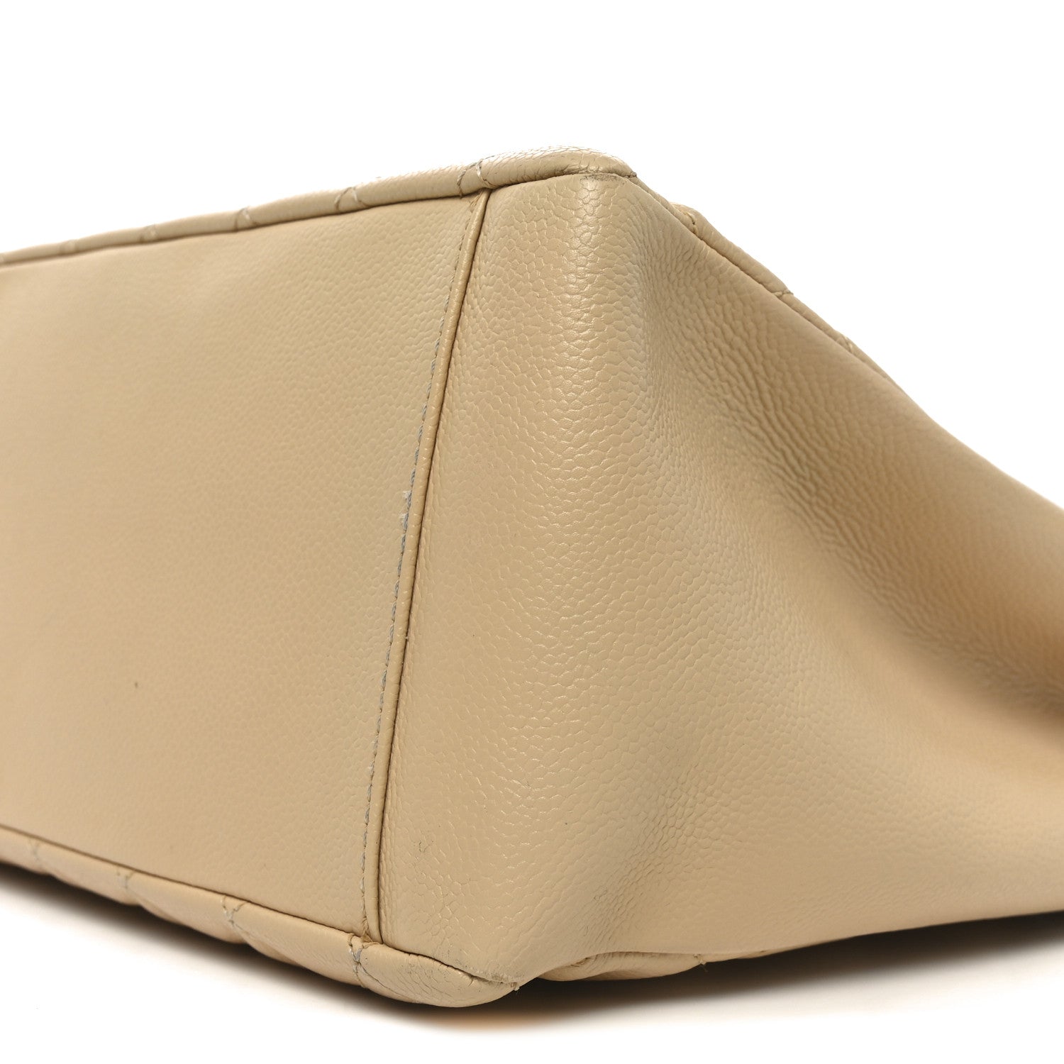 Caviar Quilted Grand Shopping Tote GST Beige