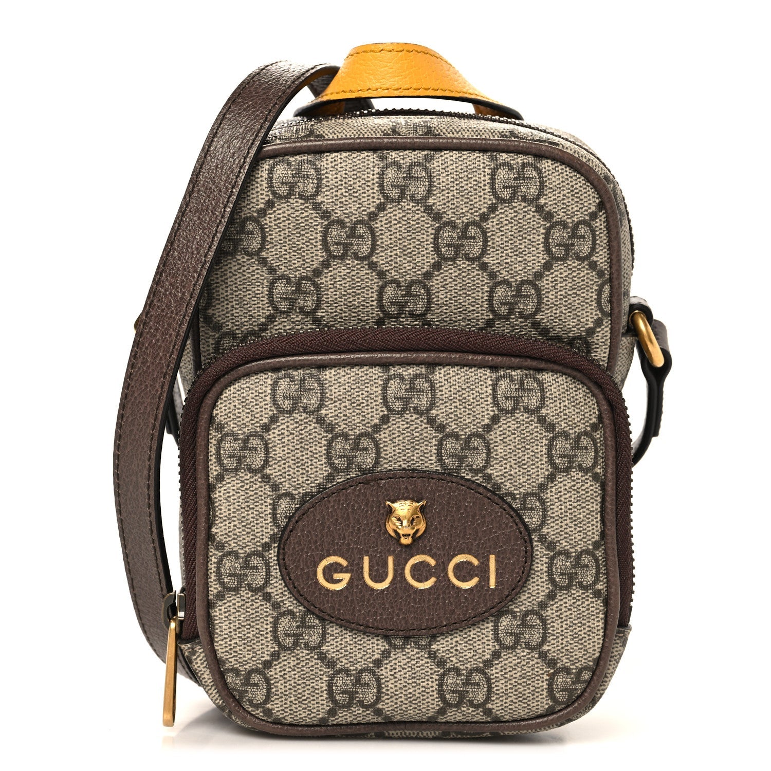 GG Supreme Monogram Mini Neo Vintage Double Zip Messenger Bag Beige New Acero Crop