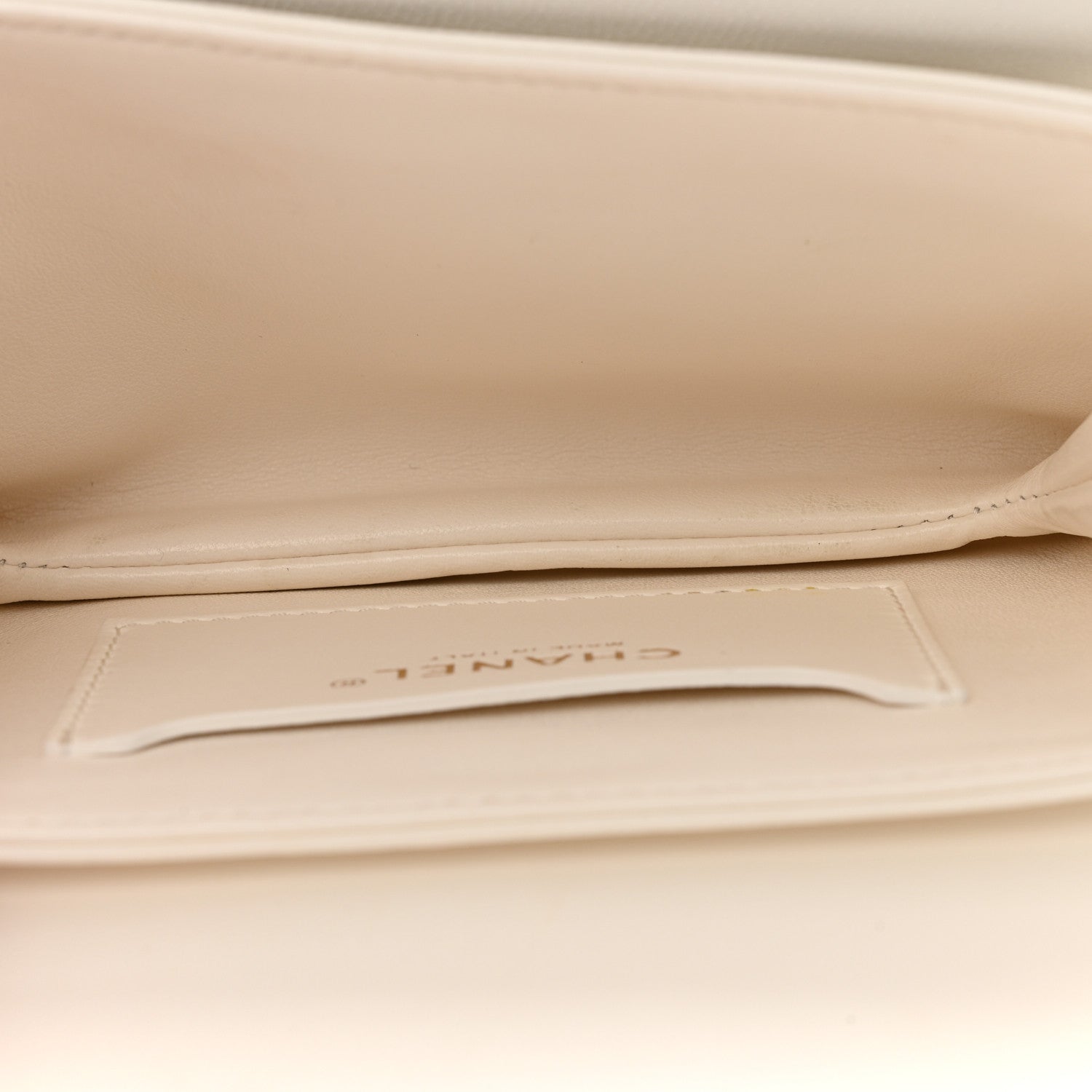 Caviar Quilted Mini Top Handle Flap White