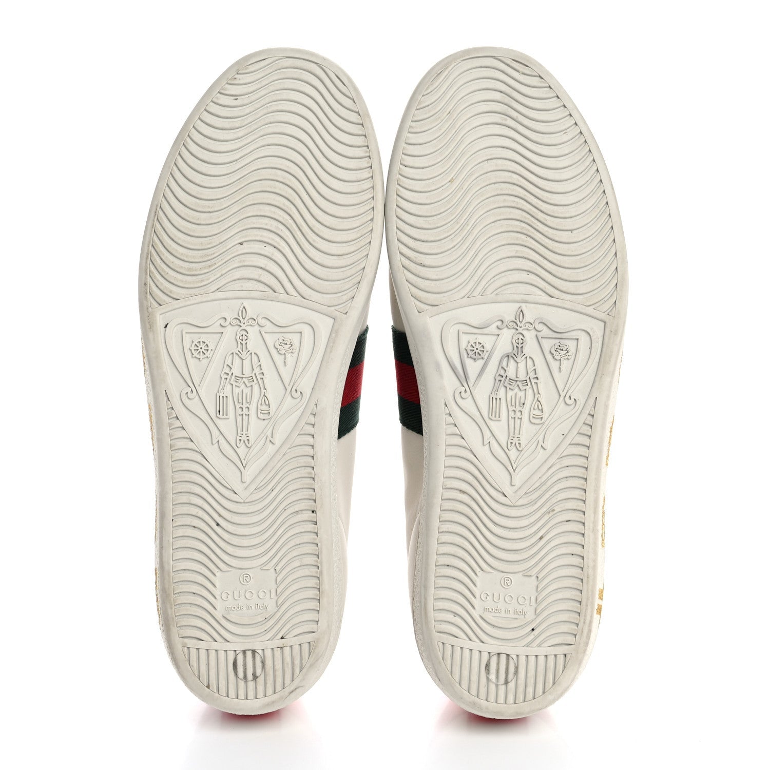 X SEGA Calfskin Ayers Web Guccy Womens Ace Sneakers 39.5 White