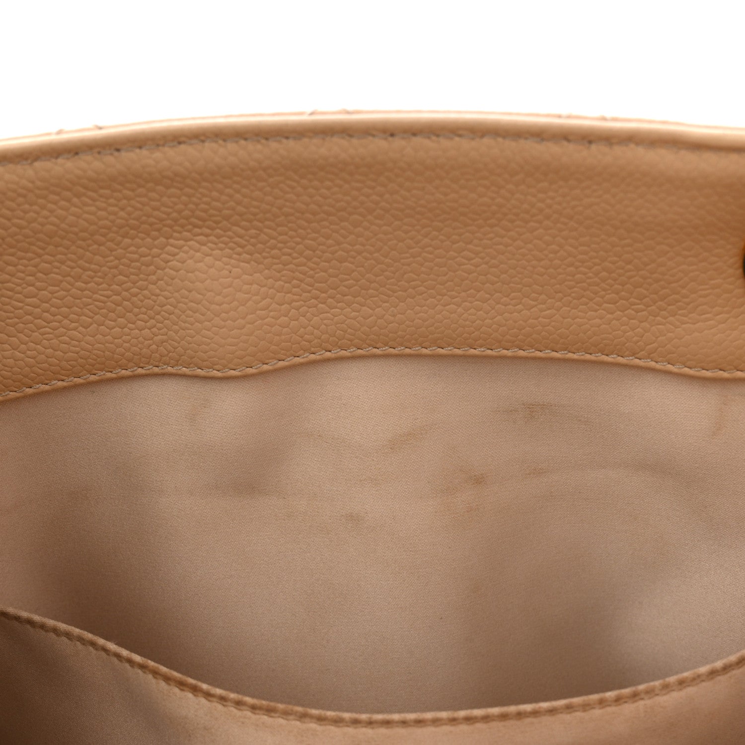 Caviar Quilted Grand Shopping Tote GST Beige Clair