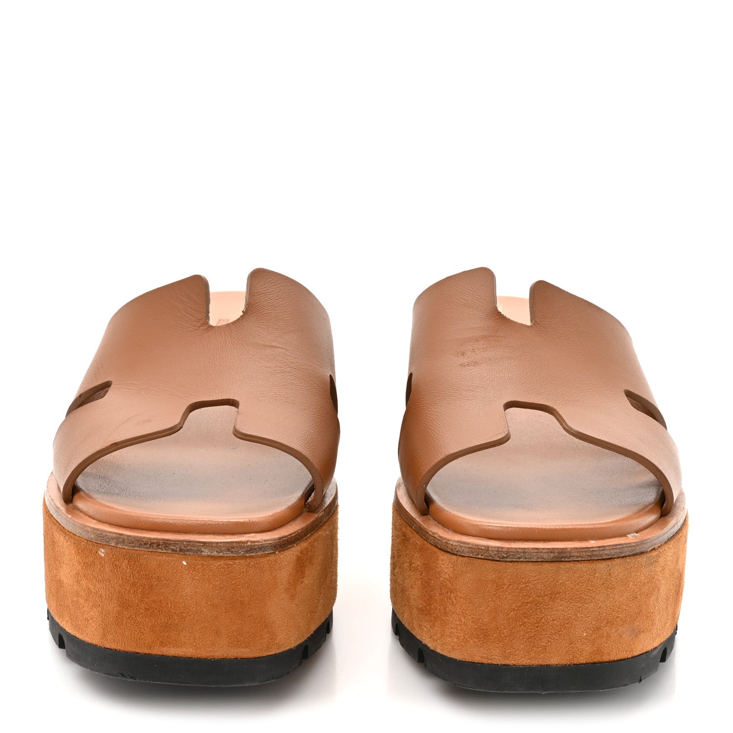 Calfskin Suede Goatskin Eze 30 Sandals 37 Marron Glaise